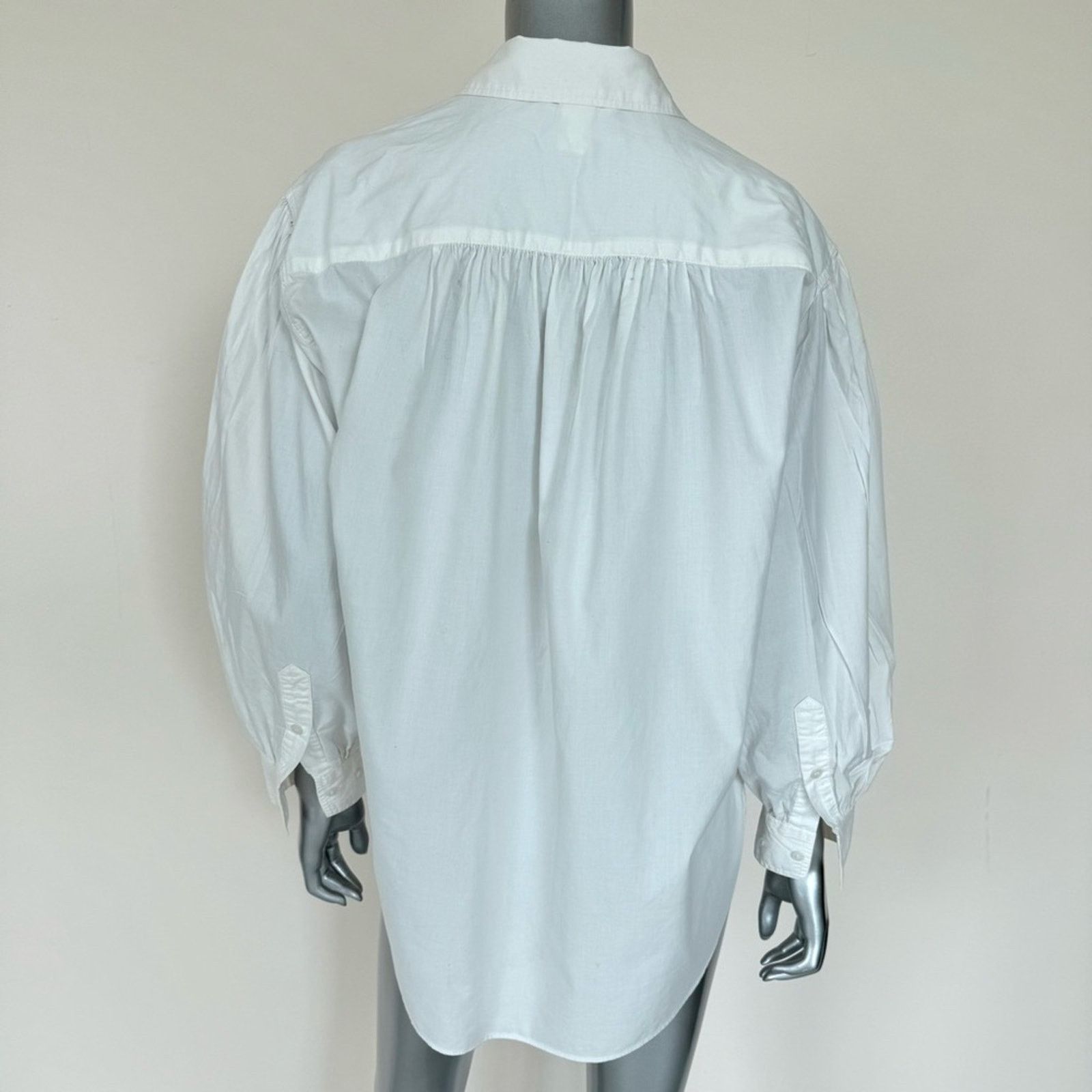 H&M H&M women white oversize cotton blouse size XS Size XS / US 0-2 / IT 36-38 - 3 Thumbnail