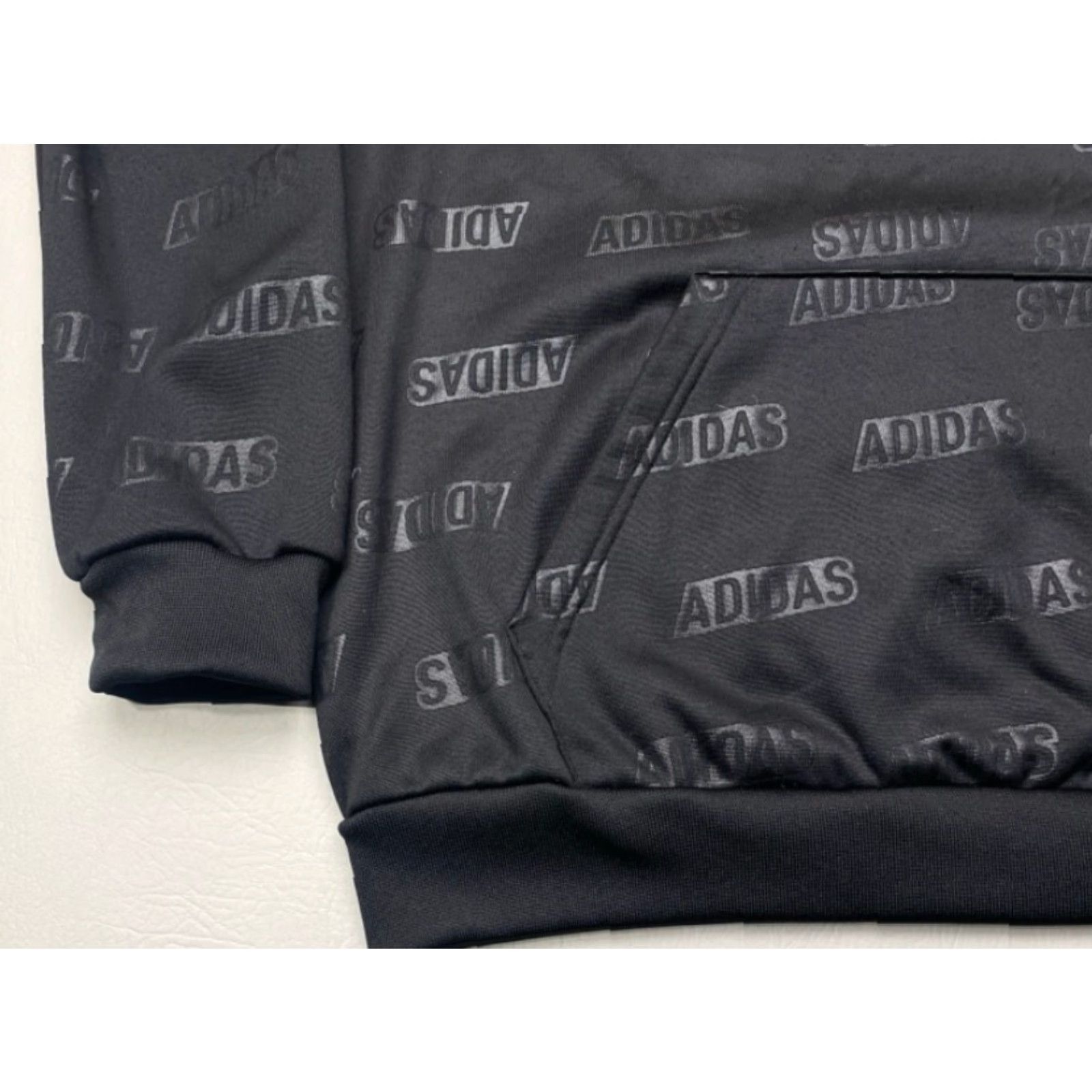 Adidas VINTAGE Adidas Hoodie Pullover All Over Print Men’s XL Adidas Logo Black 8259 Size US XL / EU 56 / 4 - 3 Thumbnail