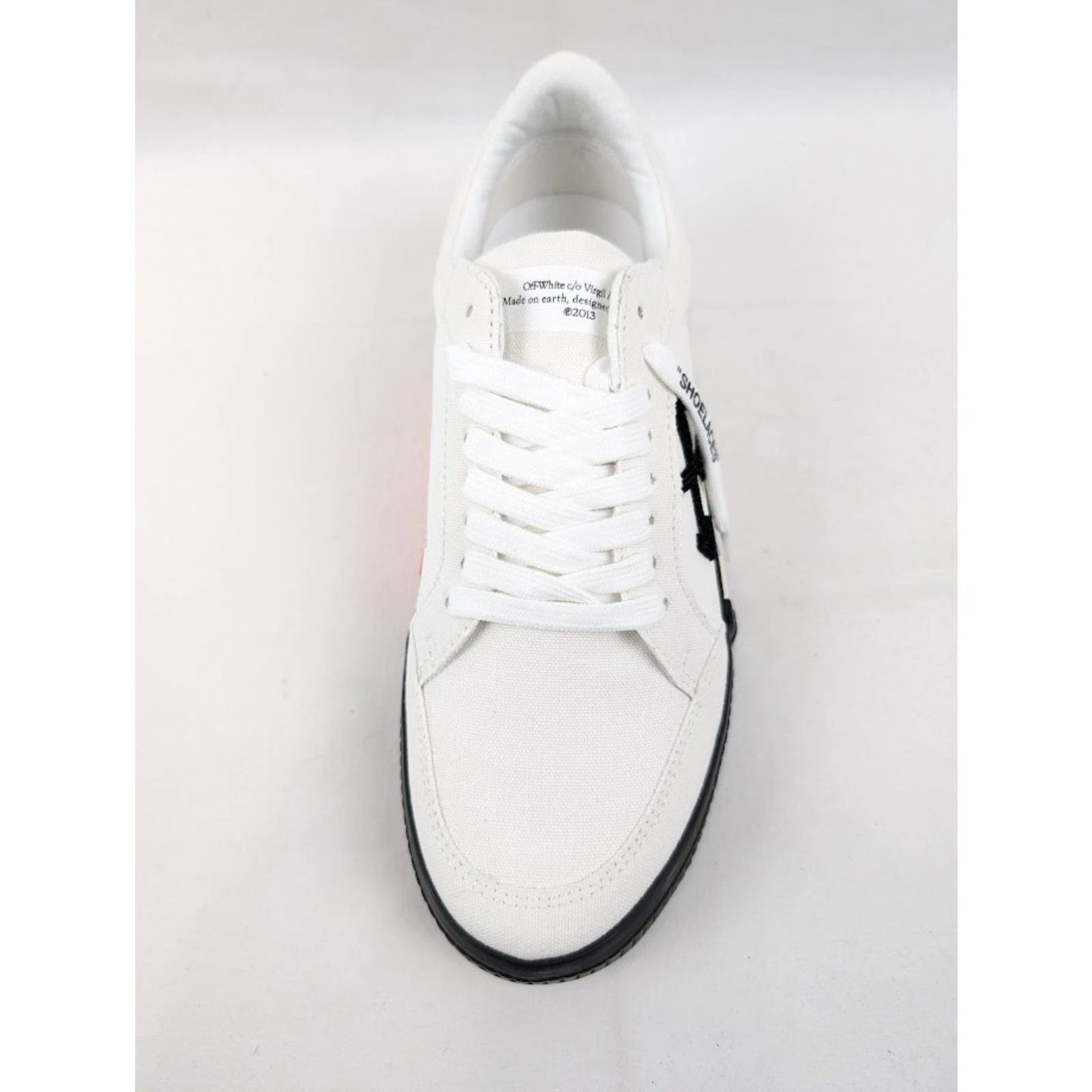 Off-White o1rshd1 Low-Top Sneakers Vulcanized Canvas in White/Black Size US 12 / EU 45 - 6 Thumbnail