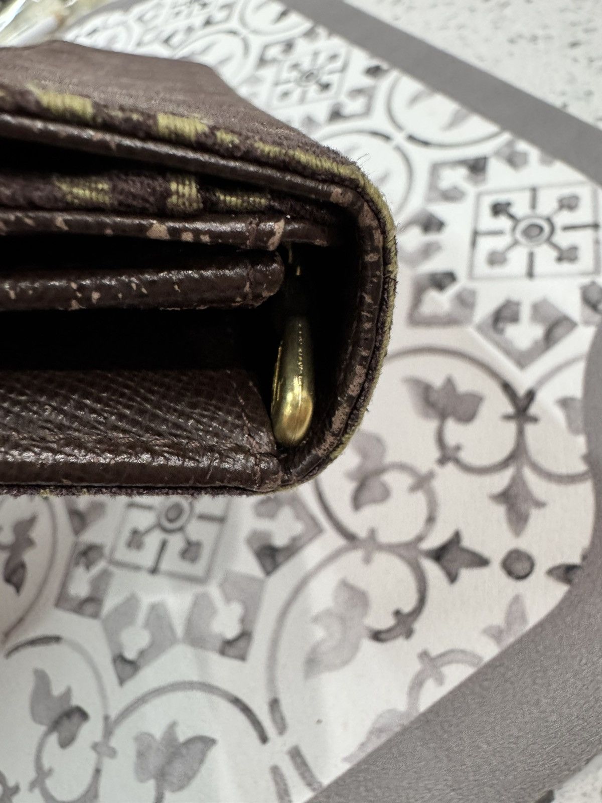 Louis Vuitton Louis Vuitton Brown Monogram Mini Lin Sarah Wallet Size ONE SIZE - 14 Thumbnail