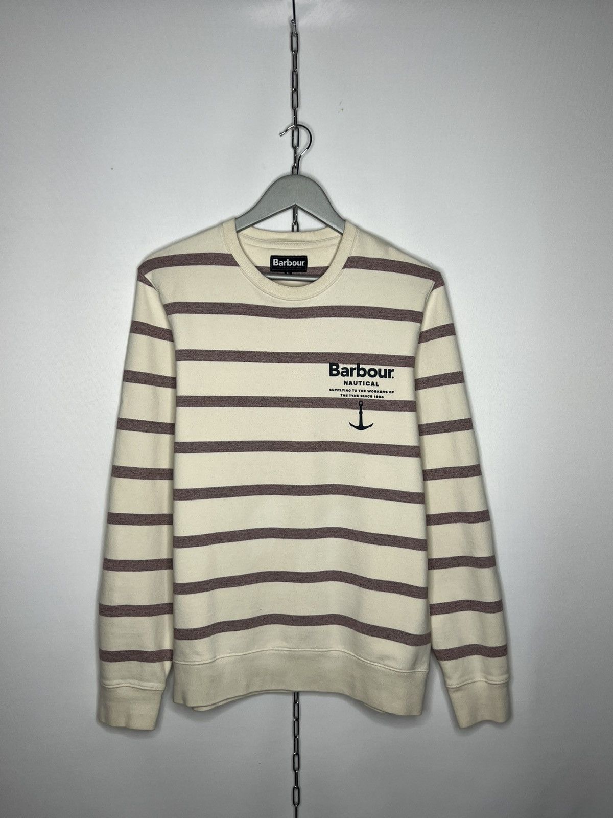 Barbour Barbour Nautical Striped Sweatshirt Jumper Long Sleeve Size US M / EU 48-50 / 2 - 1 Thumbnail