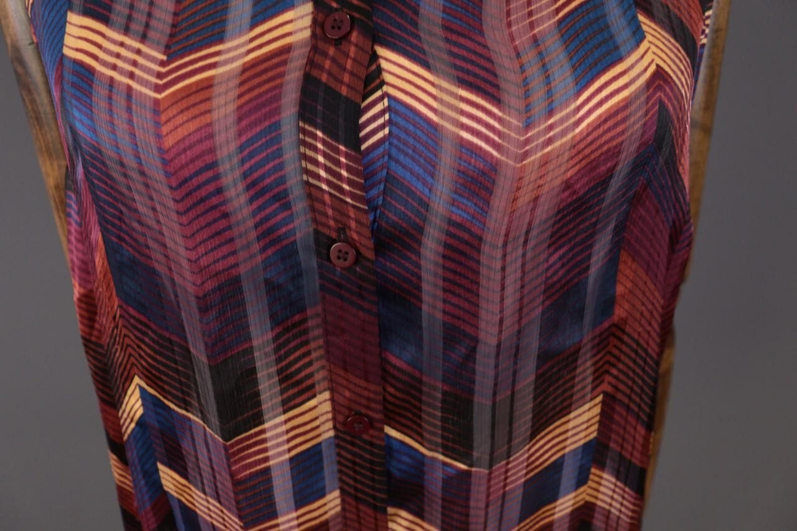Wilkes Bashford BA&SH Pepite Bordeaux Multicolor Blouse Shirt Size 3 Size M / US 6-8 / IT 42-44 - 7 Thumbnail
