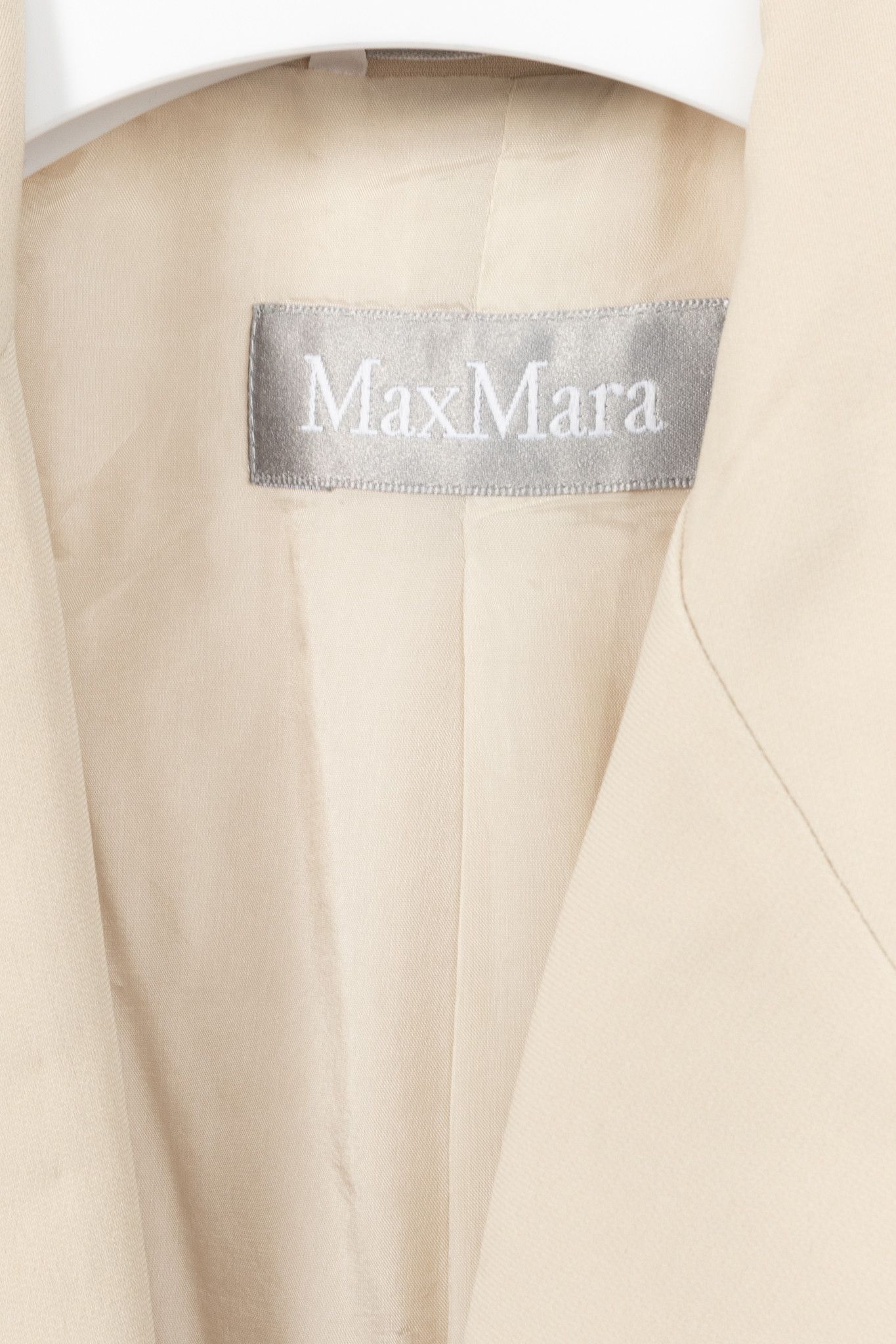 Max Mara Max Mara Beige Crepe Single-Breasted Blazer Size M / US 6-8 / IT 42-44 - 4 Thumbnail