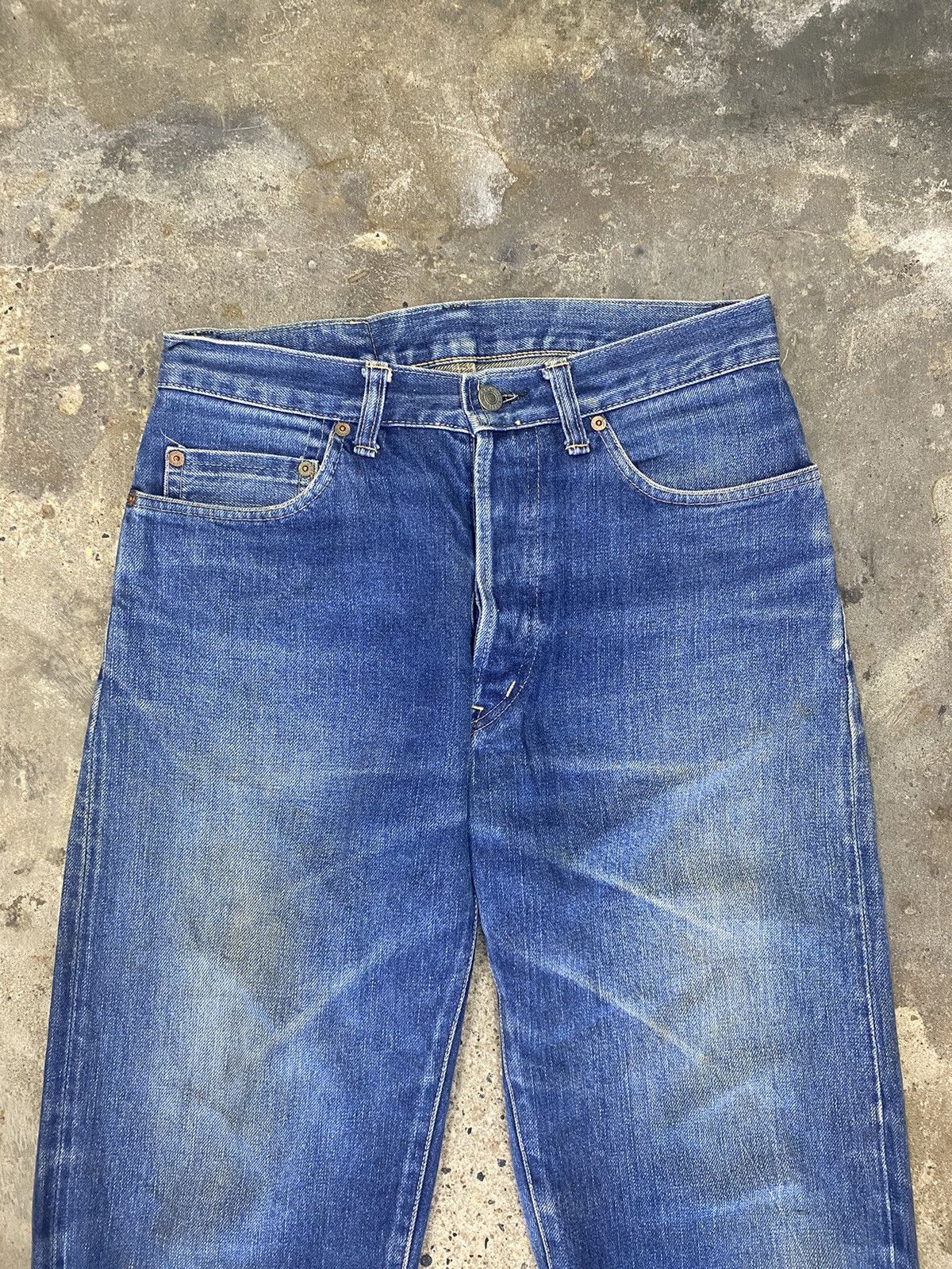 Japanese Brand × Vintage HR iron selvegde blue jeans wash japanese brand Size US 29 - 3 Thumbnail