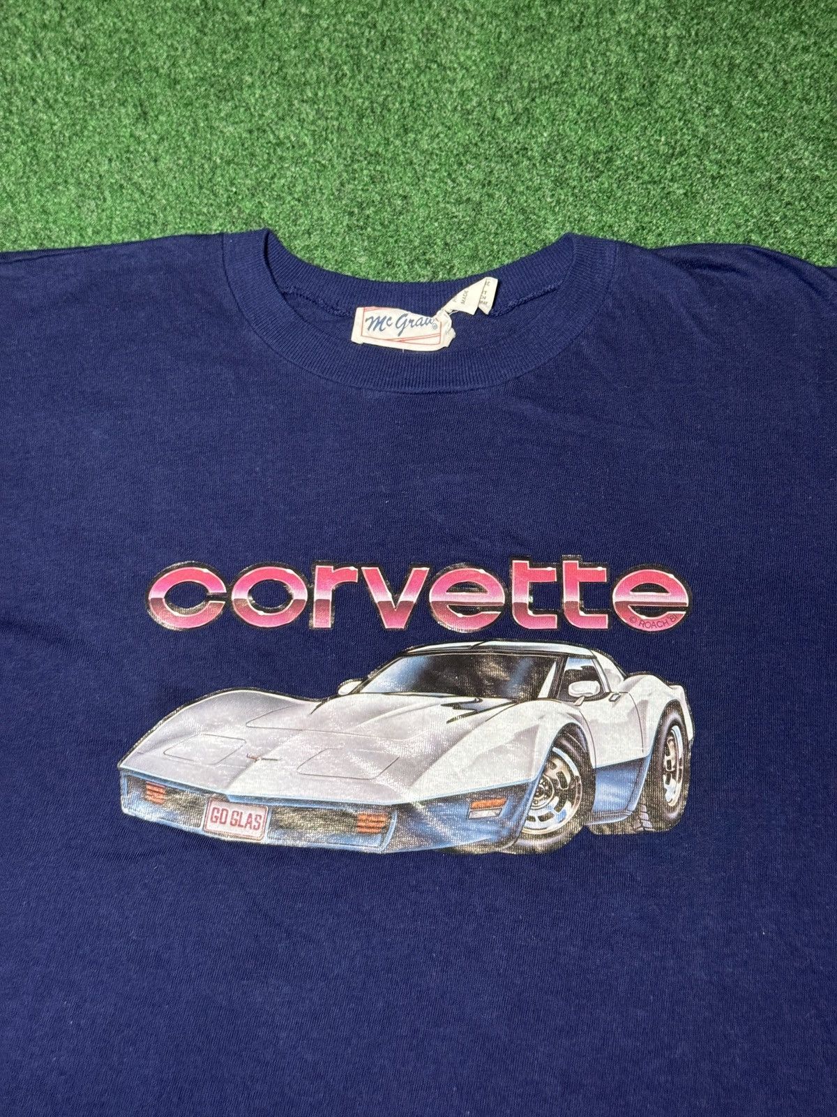 Vintage Vintage 80s C4 Corvette Classic American Muscle Car T Shirt Size US M / EU 48-50 / 2 - 2 Thumbnail