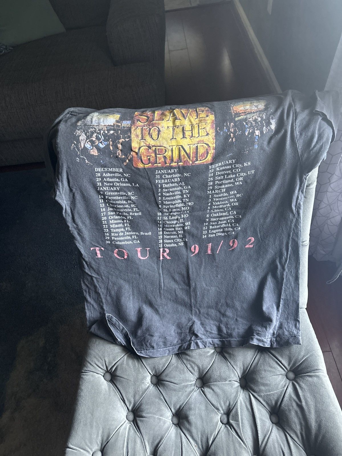 Vintage skid row 91/92 concert tshirt Size US XL / EU 56 / 4 - 2 Thumbnail
