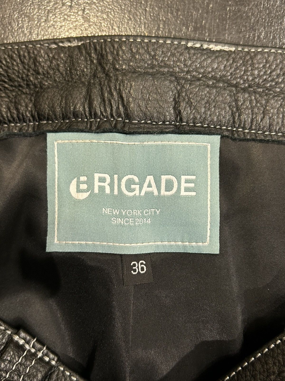 Brigade Brigade NYC Leather Double Knee Pants Size US 36 / EU 52 - 3 Thumbnail