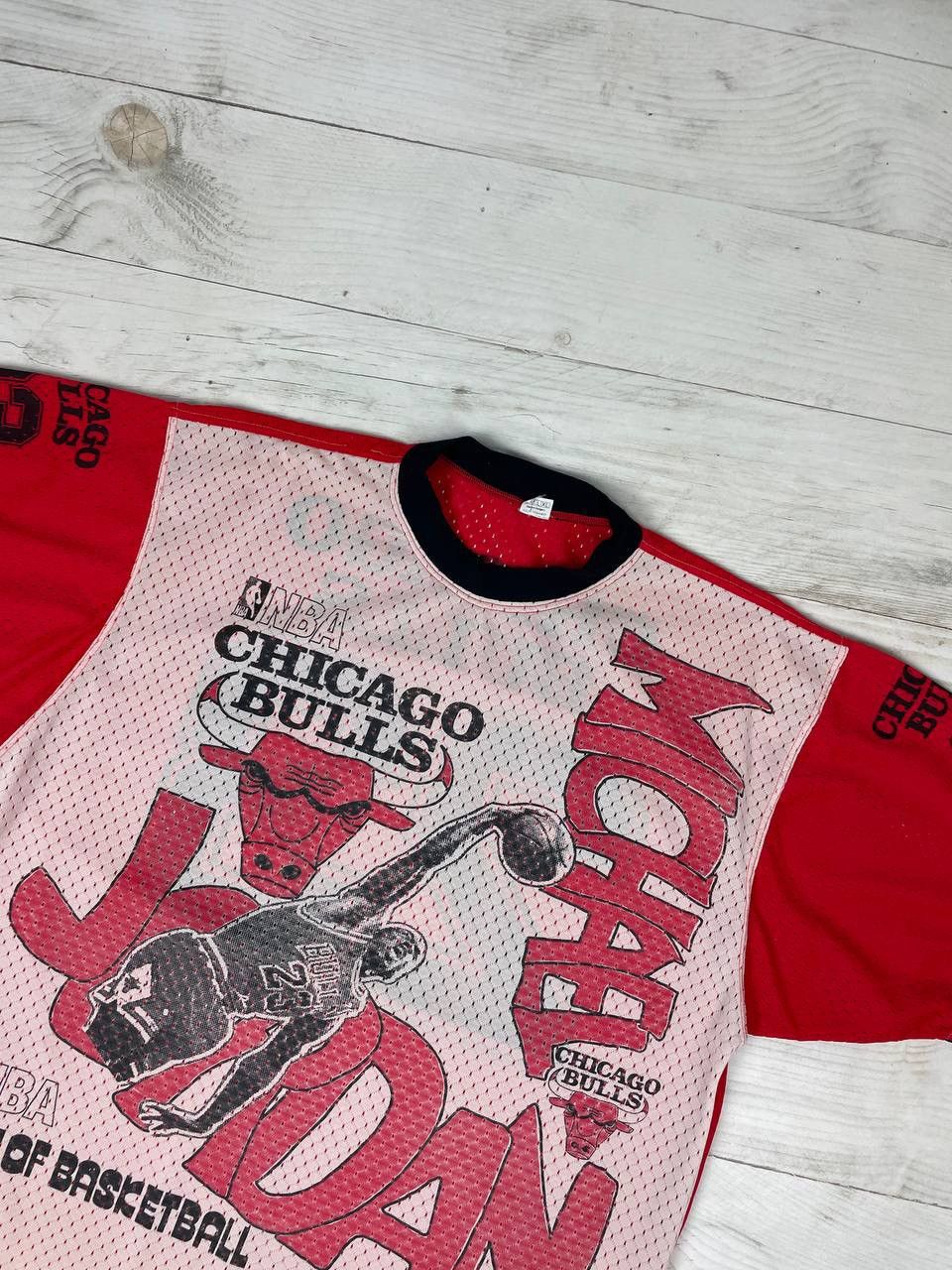 NBA Vintage Michael Jordan Chicago Bulls 90s T-Shirt Jersey AOP Size US XL / EU 56 / 4 - 3 Thumbnail