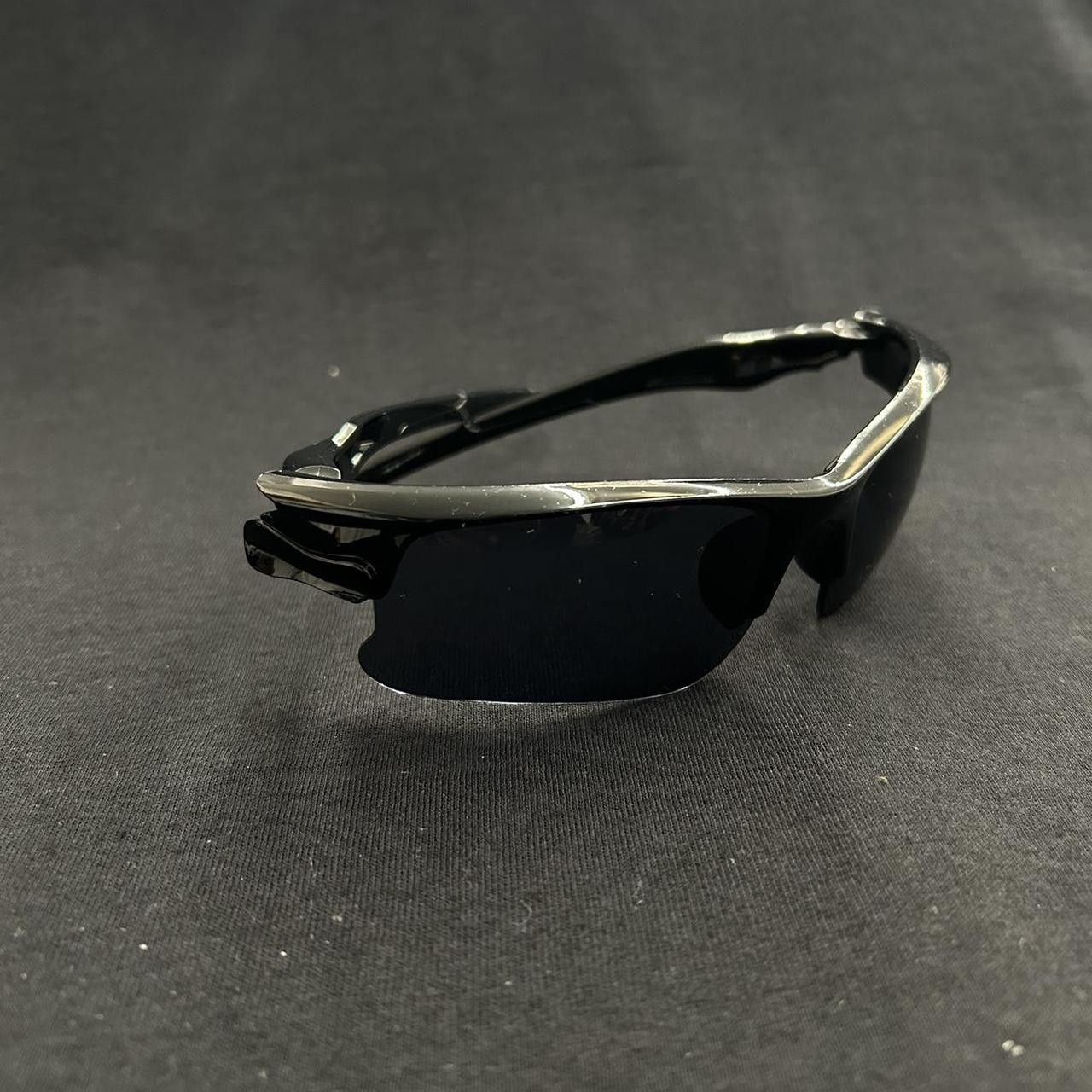 Japanese Brand × Vintage Y2K 2000s Style Cycling Skater Hip Hop Black Tint Sunglasses Size ONE SIZE - 2 Thumbnail