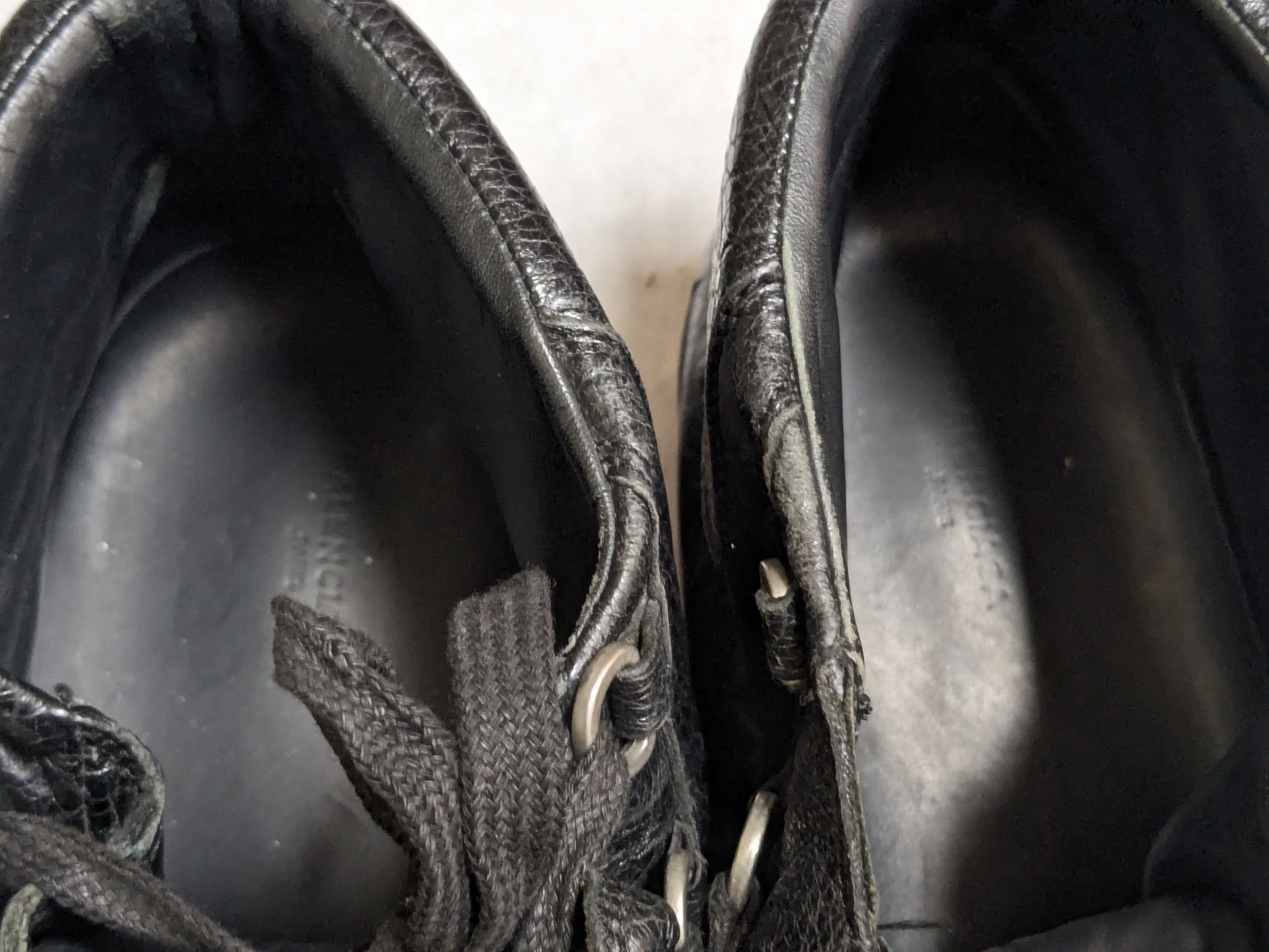 Balenciaga Balenciaga Arena Black 12 Leather High Tops Lace Up Size US 12 / EU 45 - 6 Thumbnail