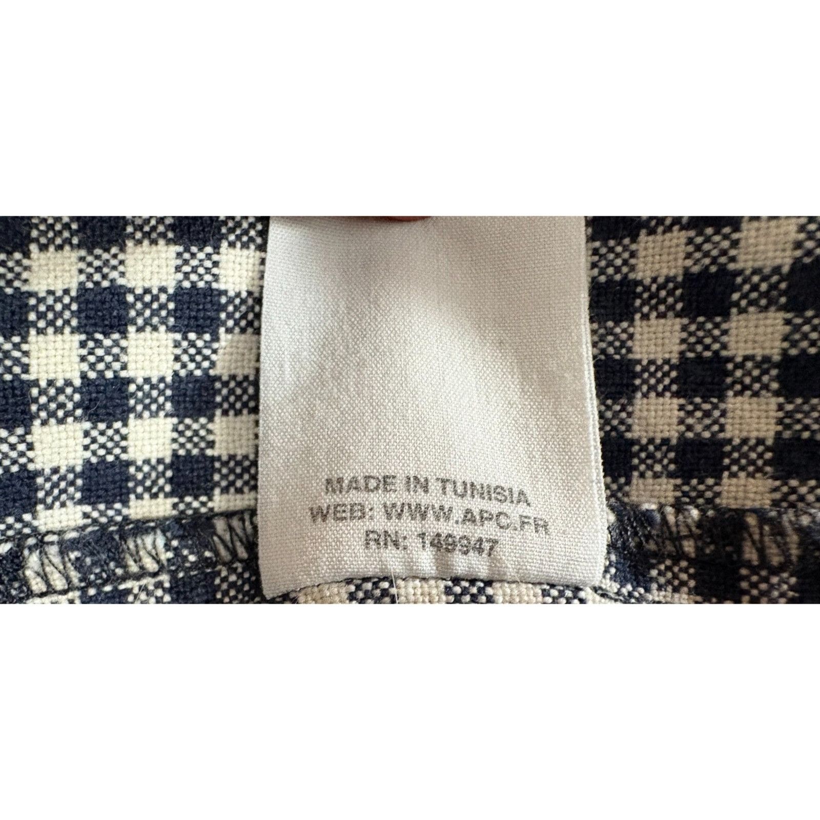 A.P.C. A.P.C. Rue Madame Paris Gingham Cotton Linen Blend overShirt Size US S / EU 44-46 / 1 - 8 Thumbnail