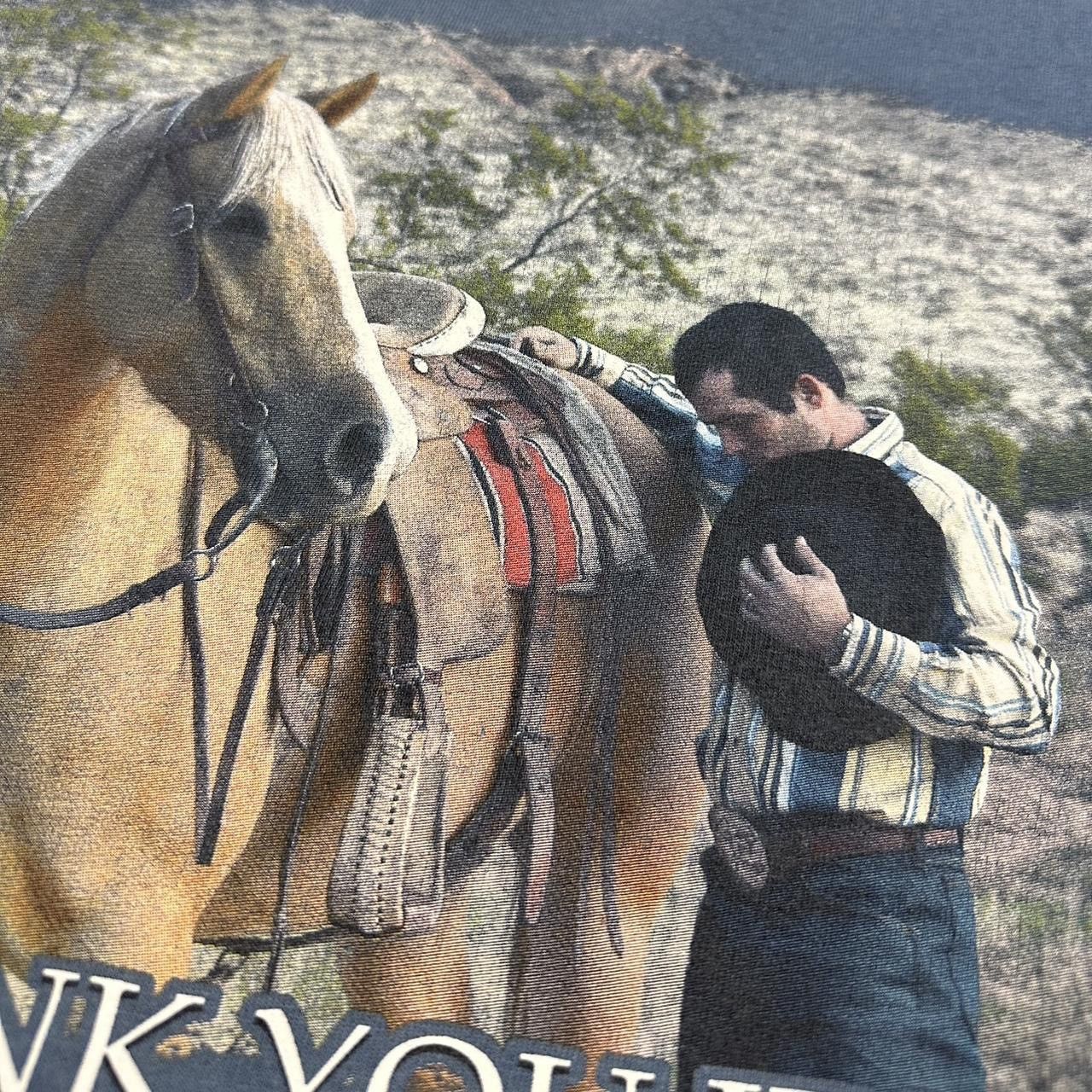 Gildan Vintage Thank You Jesus Tee Horse Y2K Religious Equestrian Size US L / EU 52-54 / 3 - 4 Thumbnail