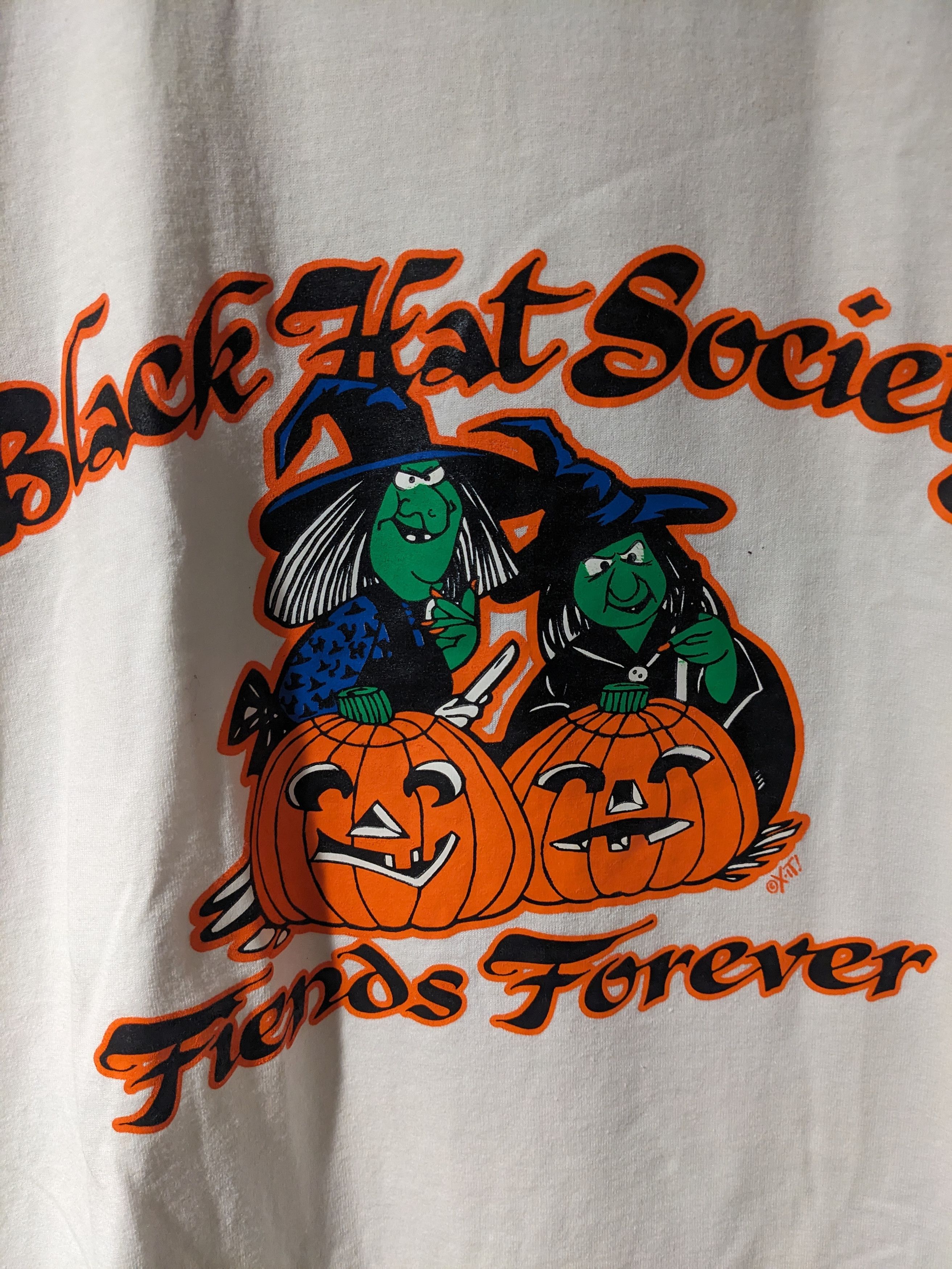 Jerzees × Vintage Vintage Y2K Witch Halloween Black Hat Society Fiends T-Shirt Size US L / EU 52-54 / 3 - 2 Thumbnail