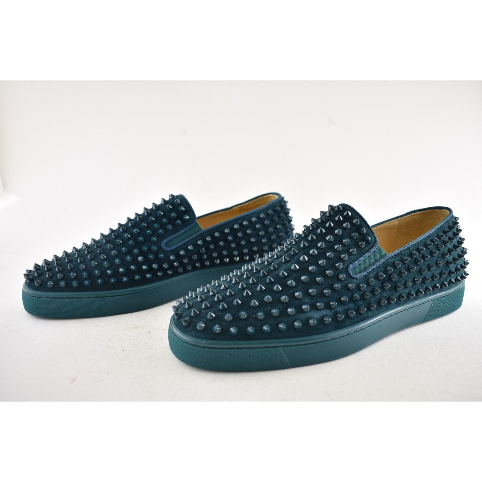 Christian Louboutin Christian Louboutin Roller-Boat Flat Lagune Blue Spikes Low Size US 10.5 / EU 43-44 - 10 Thumbnail