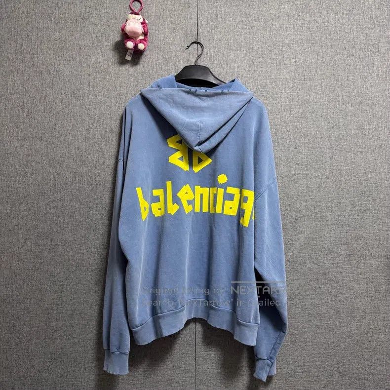 Balenciaga Balenciaga Distressed Tape Hoodie Size US M / EU 48-50 / 2 - 2 Thumbnail