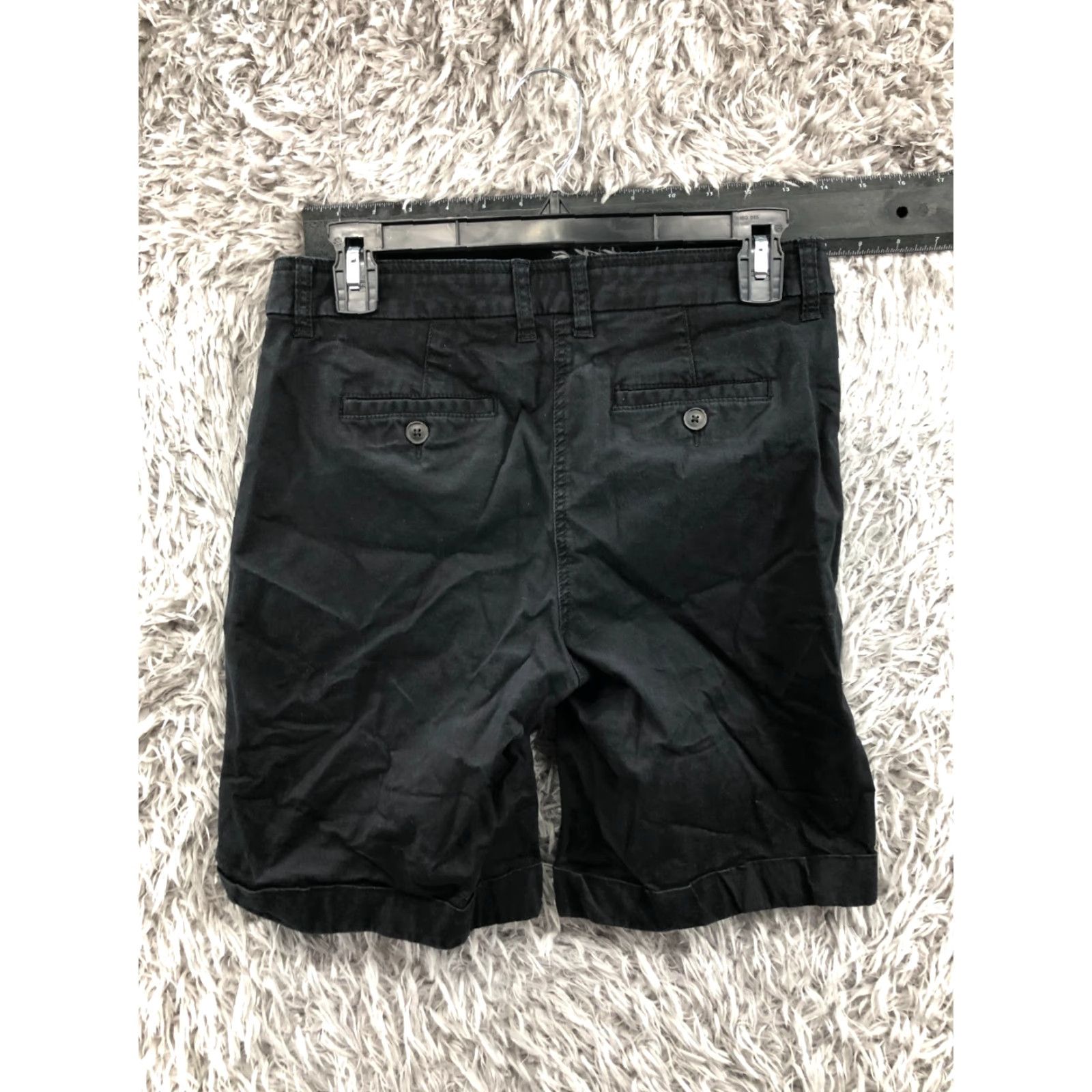 Boden Boden Chino Shorts Womens Size 4 Mid Rise Dark Wash Black - 5-Pocket Denim Flat Front Casual Size 27" / US 4 / IT 40 - 4 Thumbnail