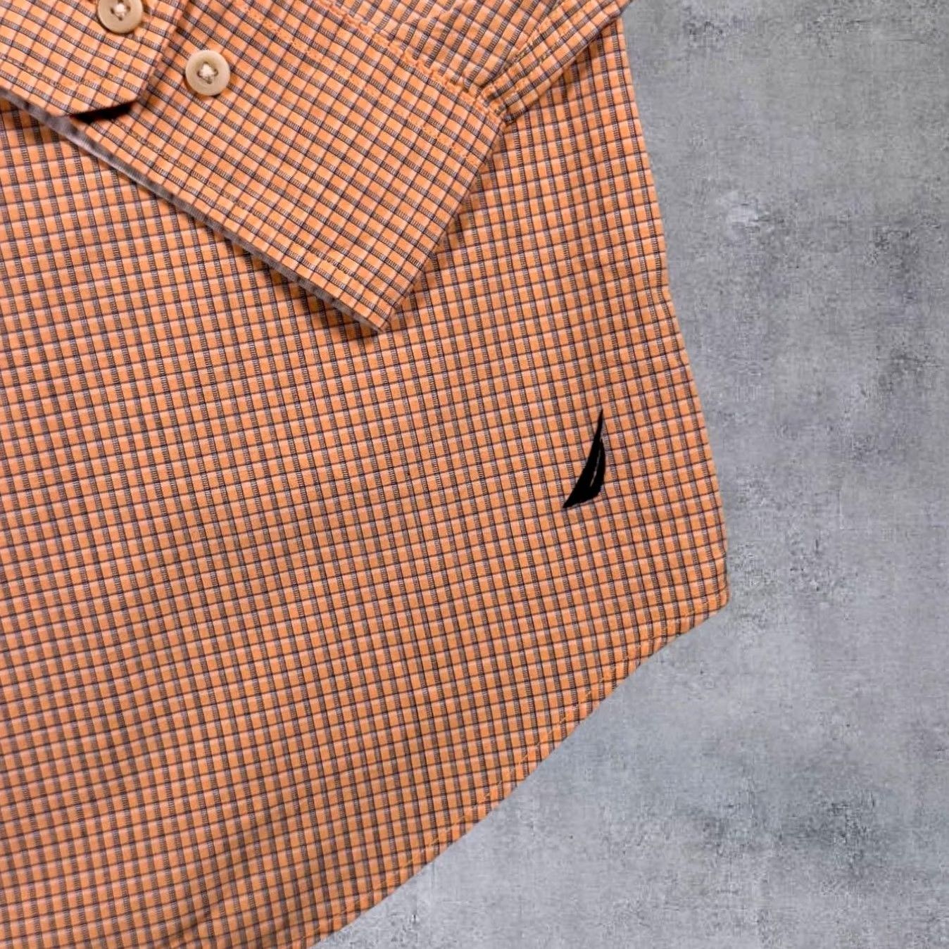 Nautica Nautica Shirt Adult XXL Orange Check Long Sleeve Button-Down Classic Mens Size US XXL / EU 58 / 5 - 4 Thumbnail