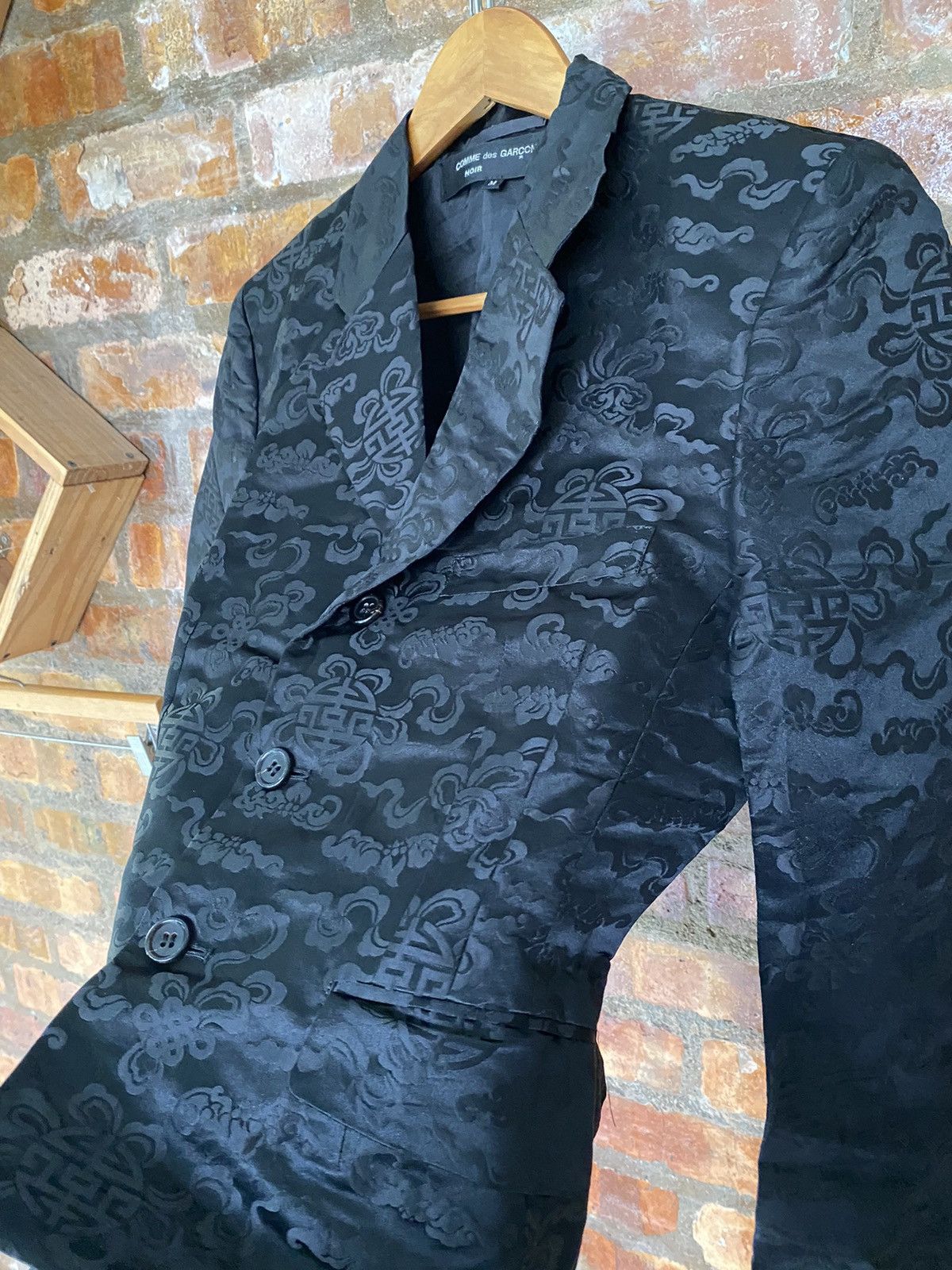 Comme des Garcons SS1991 SILK CDG NOIR chinese manuscript hologram symbol Size M / US 6-8 / IT 42-44 - 11 Thumbnail