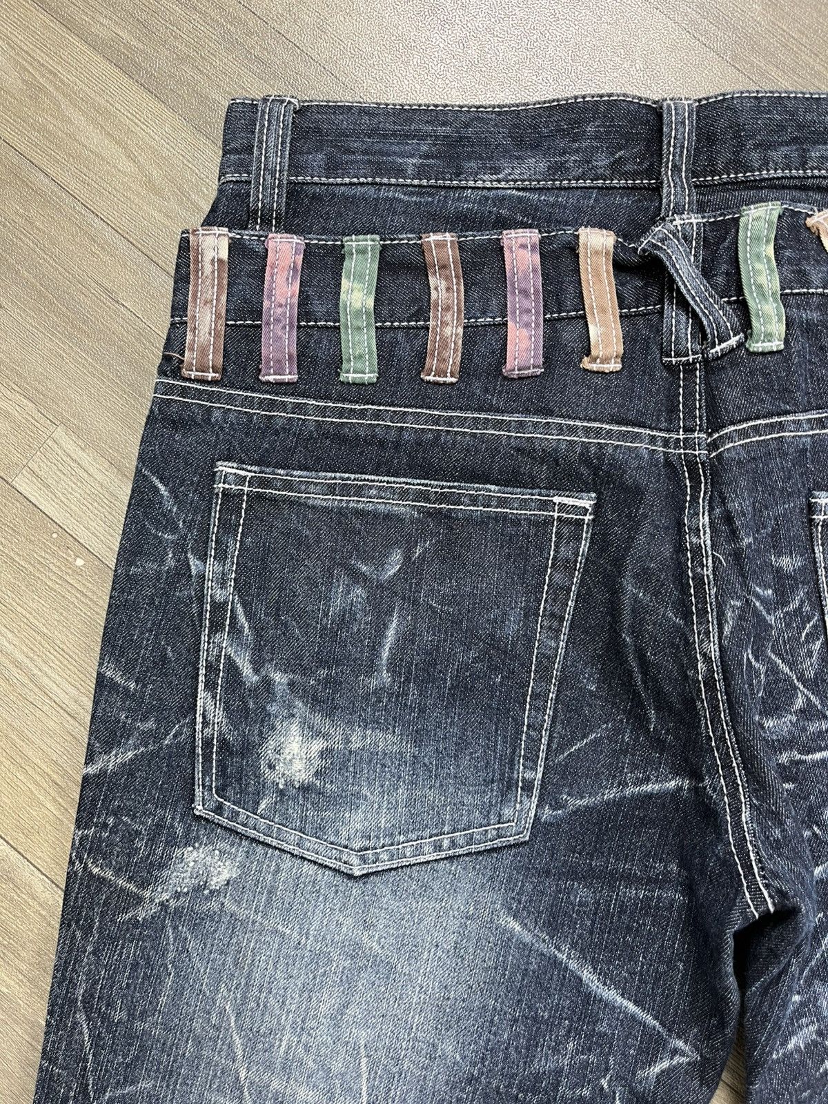 If Six Was Nine 2000s Nylaus Double Waist Distressed Punk Faded Baggy Jeans Size US 31 - 12 Thumbnail