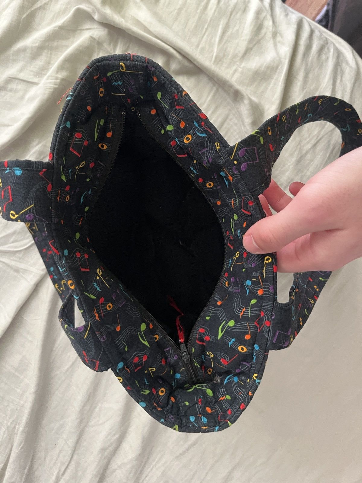 Homemade Vintage Homemade Music Note Tote Bag Size ONE SIZE - 3 Thumbnail
