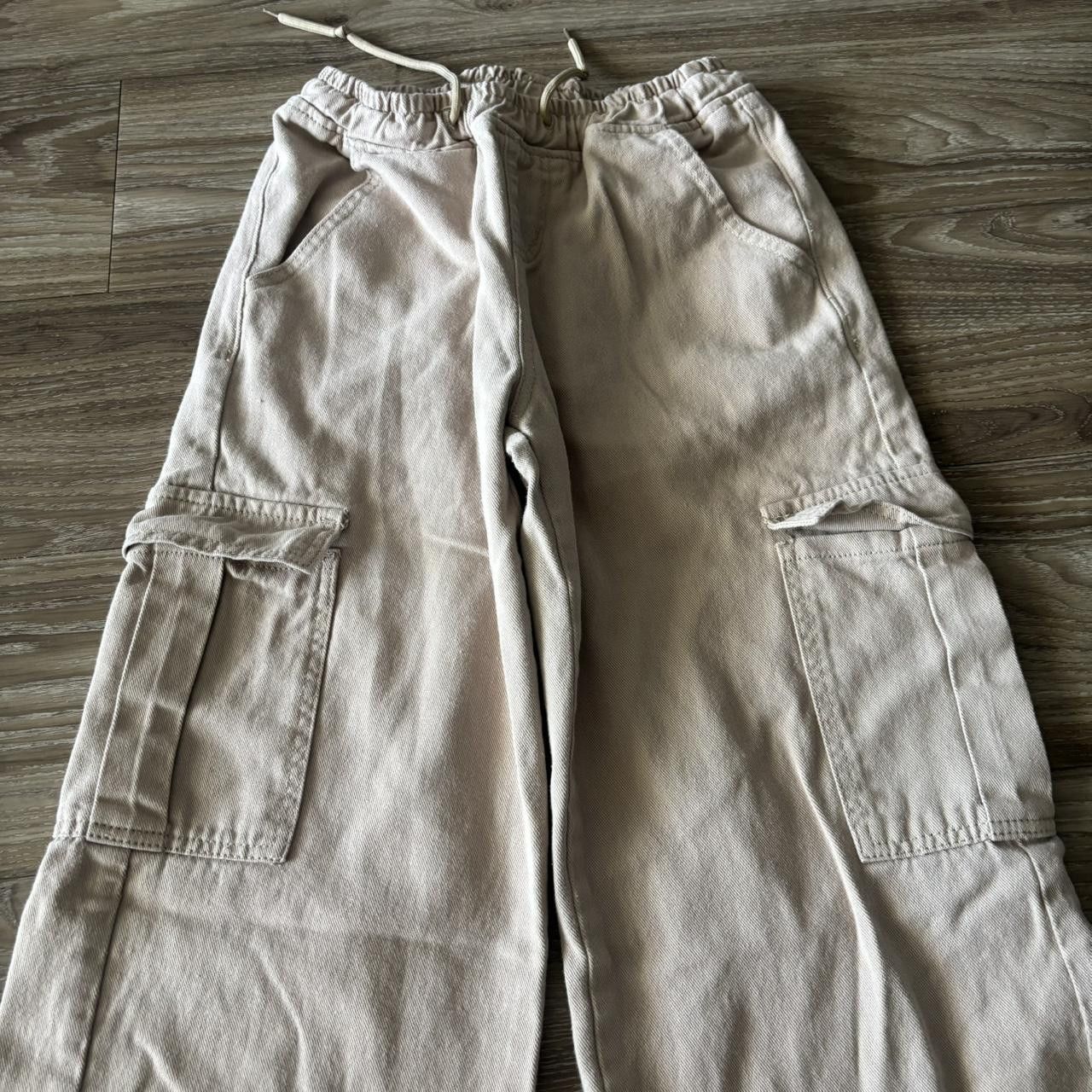 Vintage Crazy Vintage Y2K/2000s Baggy Cream Streetwear Skater Cargo Pants! Fits S Size US 28 / EU 44 - 5 Thumbnail