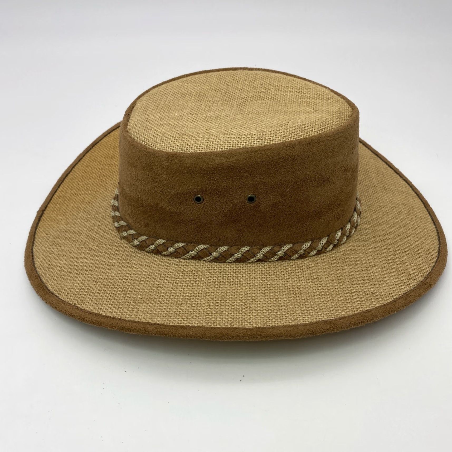 Vintage Llanos Hats Cowboy Hat Men Size 58 Western Burlap Suede Sun Hat Casual Workwear Size ONE SIZE - 6 Thumbnail
