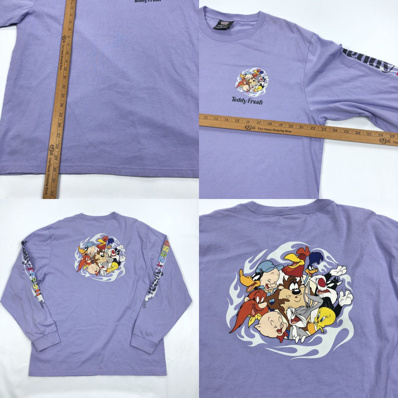 Teddy Fresh Teddy Fresh x Looney Tunes All Star Crewneck Long Sleeve T-Shirt Purple Men's XL Size US XL / EU 56 / 4 - 8 Thumbnail