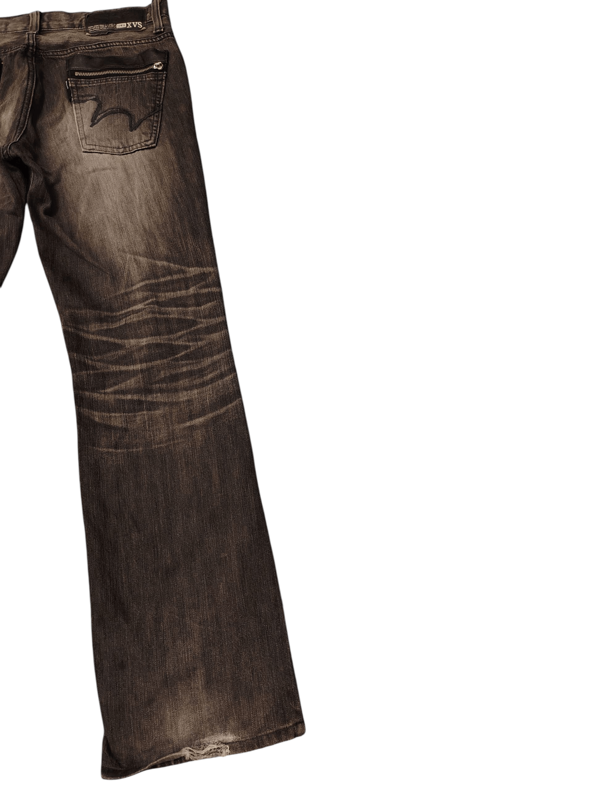 Who Decides War Japanese Edwin Flare Jeans Distressed Jeans Size US 32 / EU 48 - 22 Thumbnail