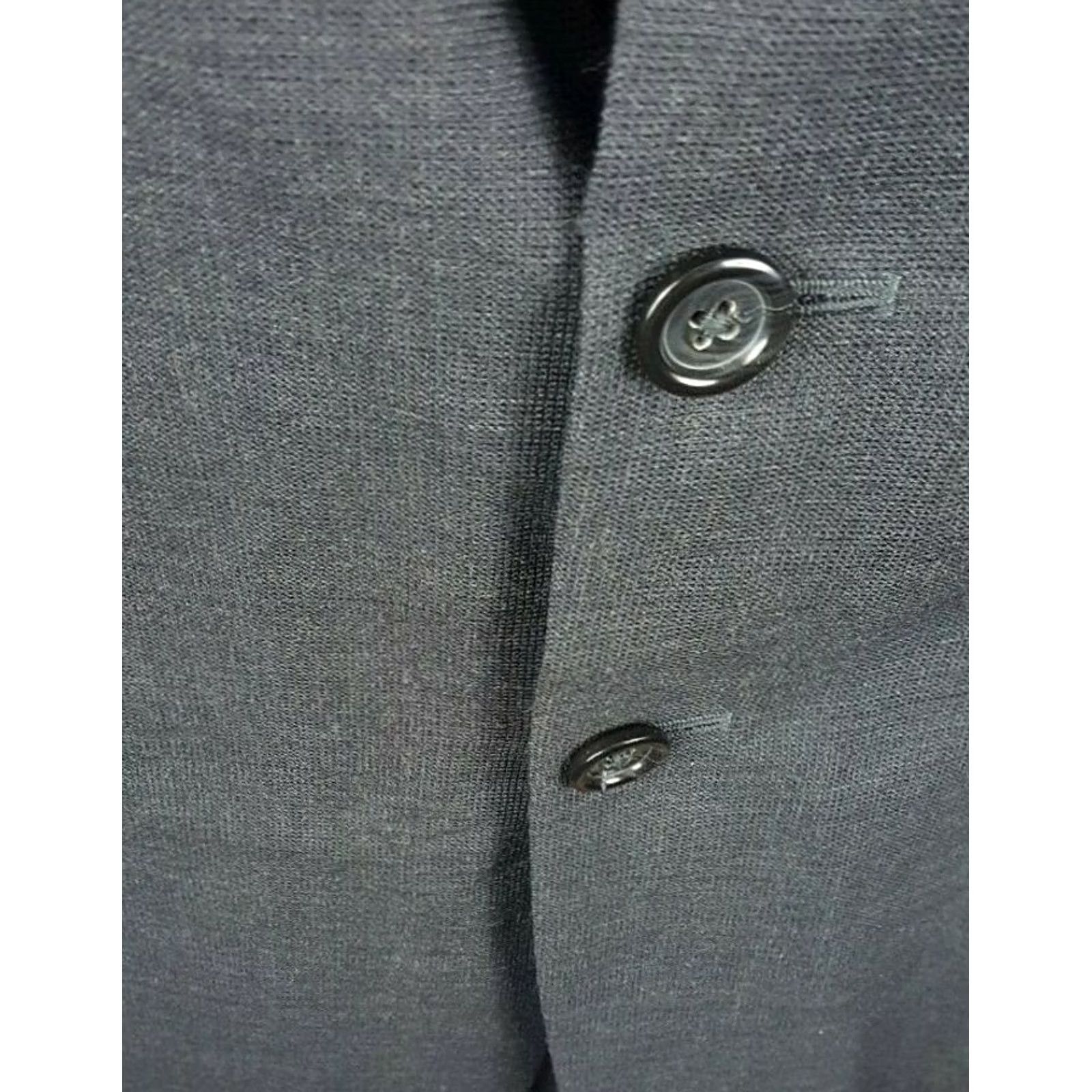 Pronto Uomo Pronto Uomo Sport coat charcoal 44L Italy 2 Button stretch Lessona Super 100s Mens Size US S / EU 44-46 / 1 - 2 Thumbnail