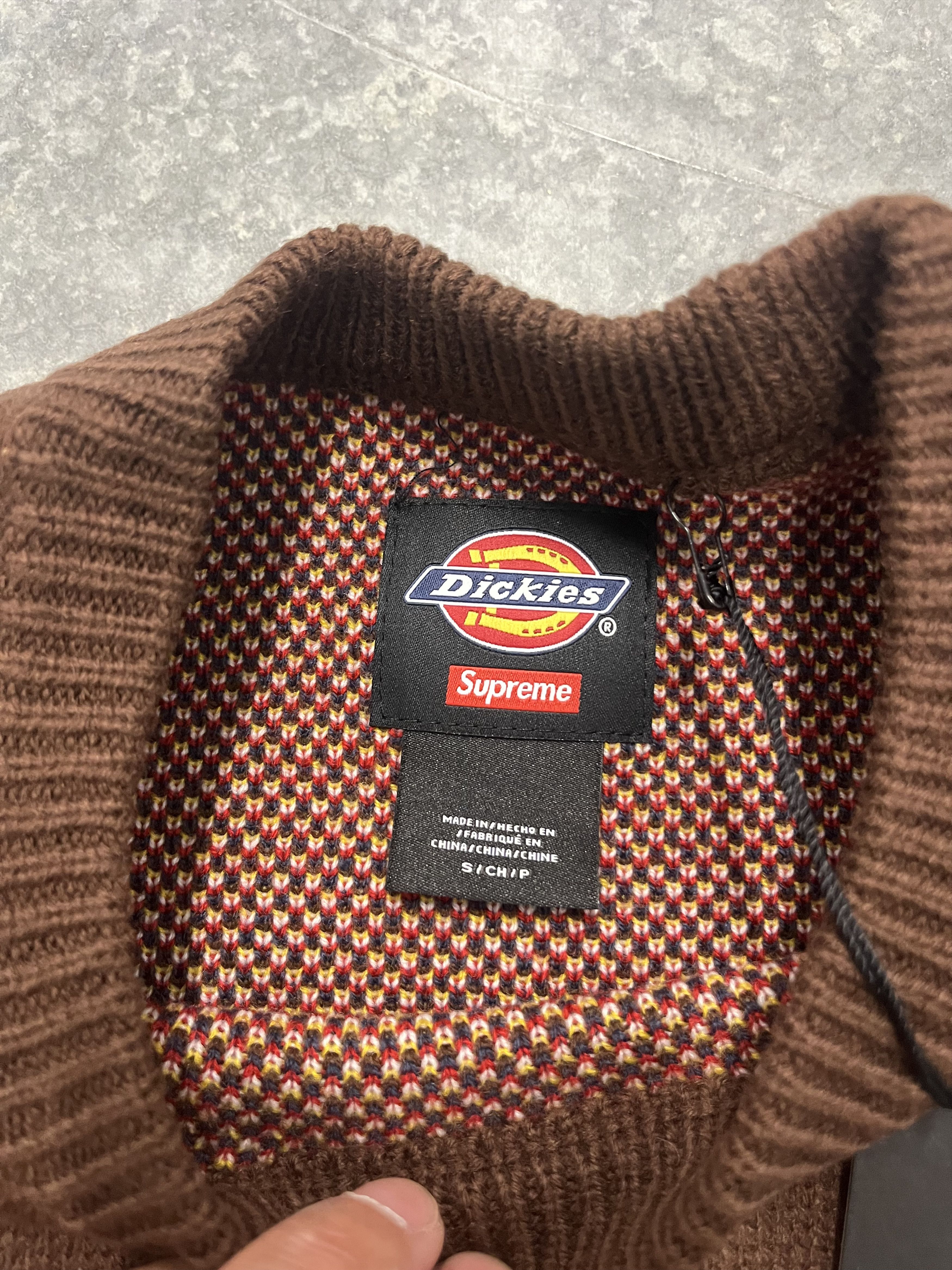 Dickies × Supreme Supreme x Dickies Sweater Brown Sz S Size US S / EU 44-46 / 1 - 5 Thumbnail