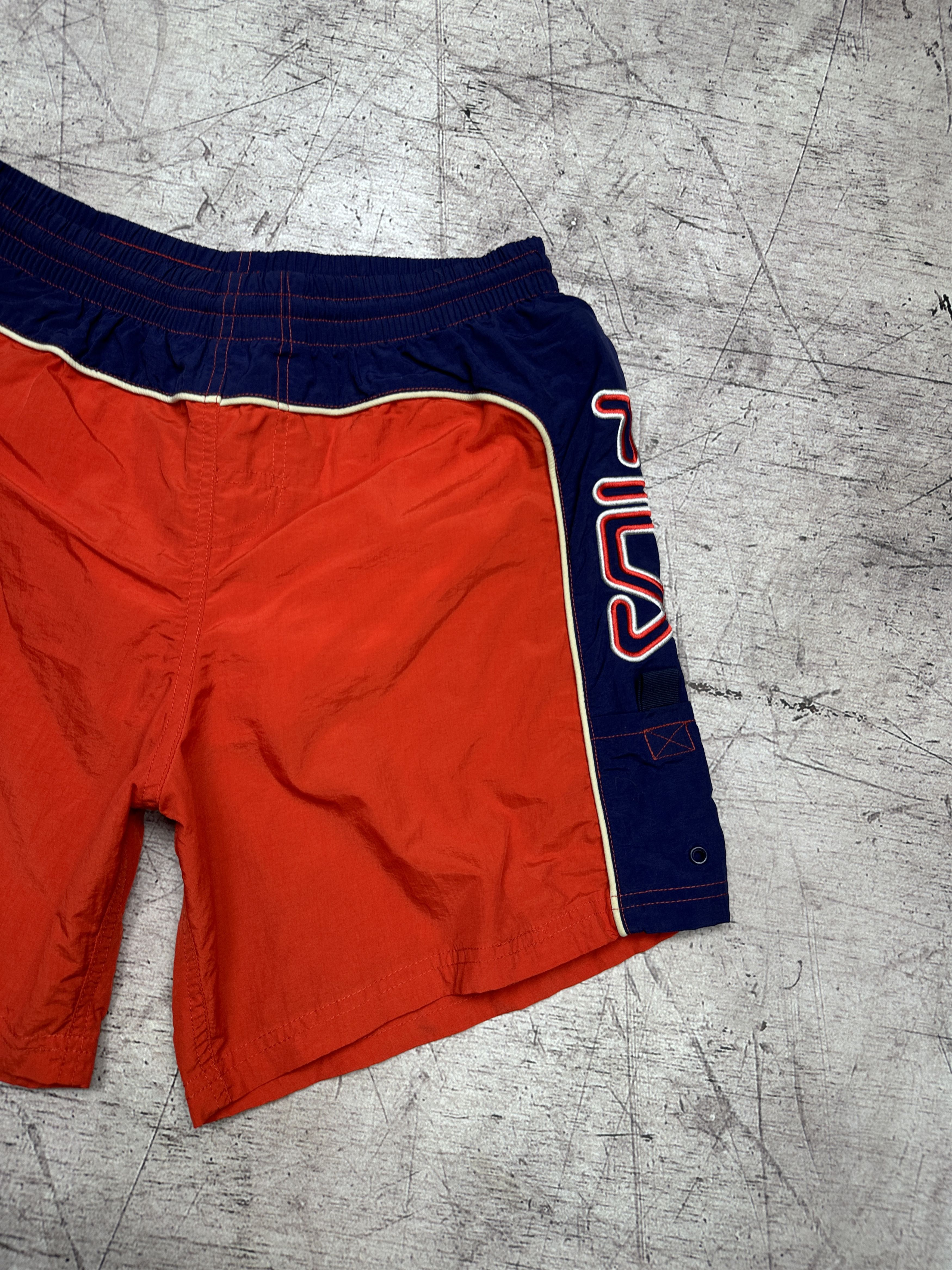 Fila Fila Vintage Mens Big Logo Nylon Swimming Shorts Size US 30 / EU 46 - 2 Thumbnail