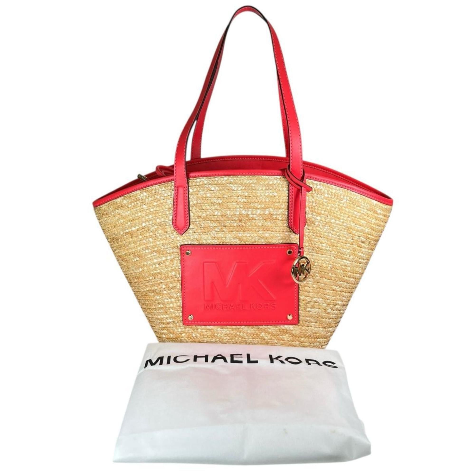 Michael Kors Michael Kors Kimber Canvas Basket Bag, Pink, 35T2G7KT71 Size ONE SIZE - 1 Thumbnail