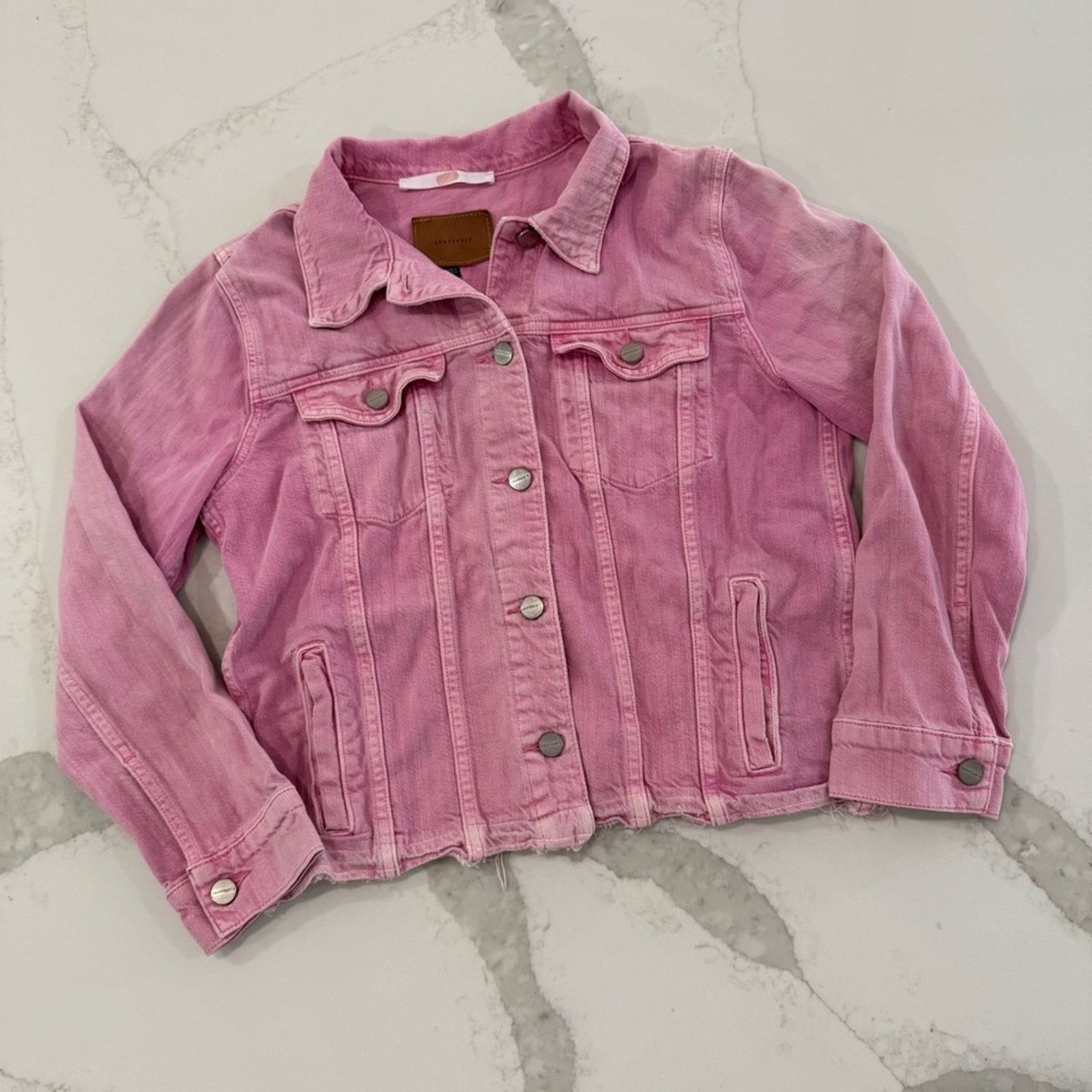 Sanctuary Sanctuary Distressed ButtonFront Denim Jacket Womens Small Size S / US 4 / IT 40 - 1 Thumbnail
