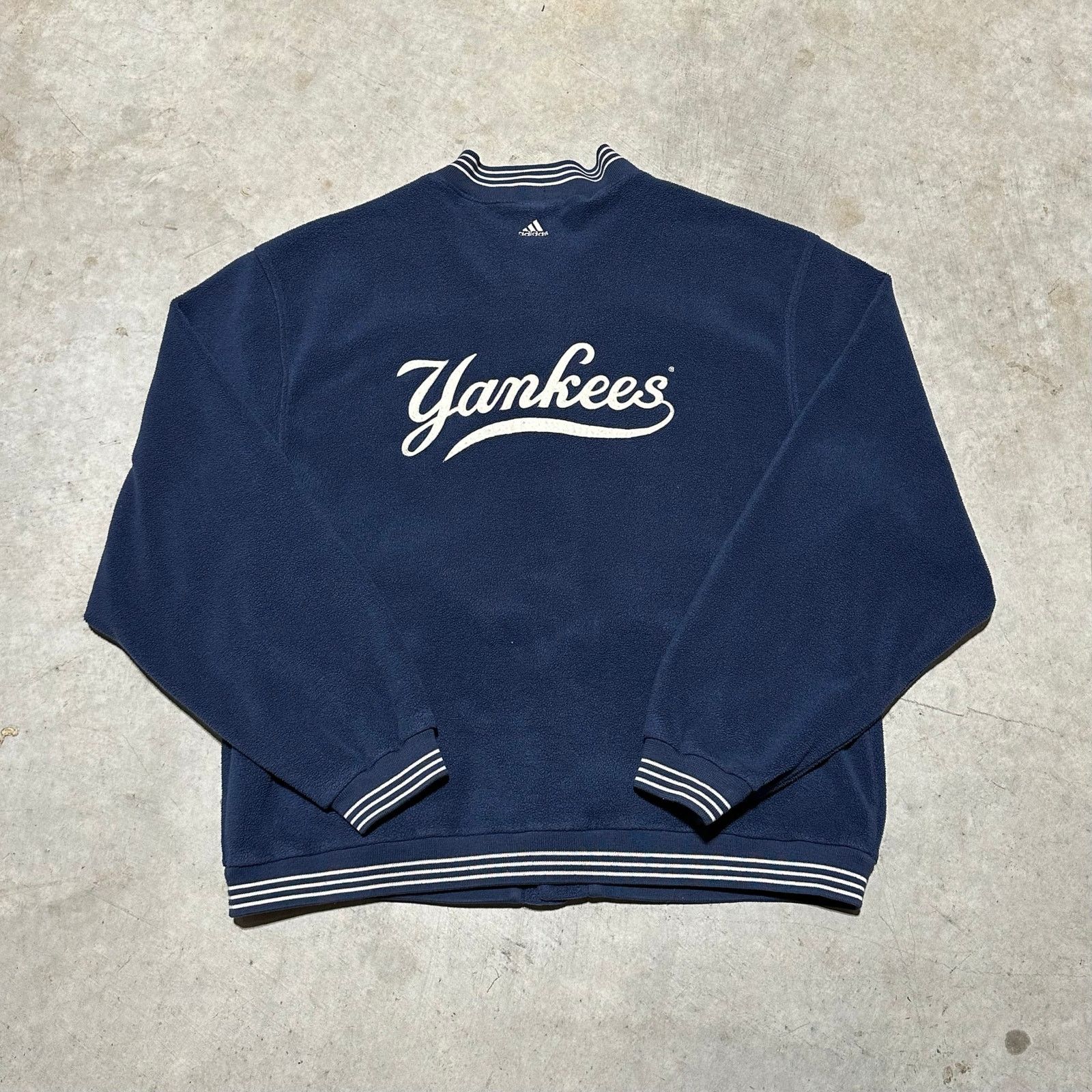 Adidas Vintage Yankees Adidas Fleece Jacket size XXL in Men Size US XXL / EU 58 / 5 - 2 Thumbnail