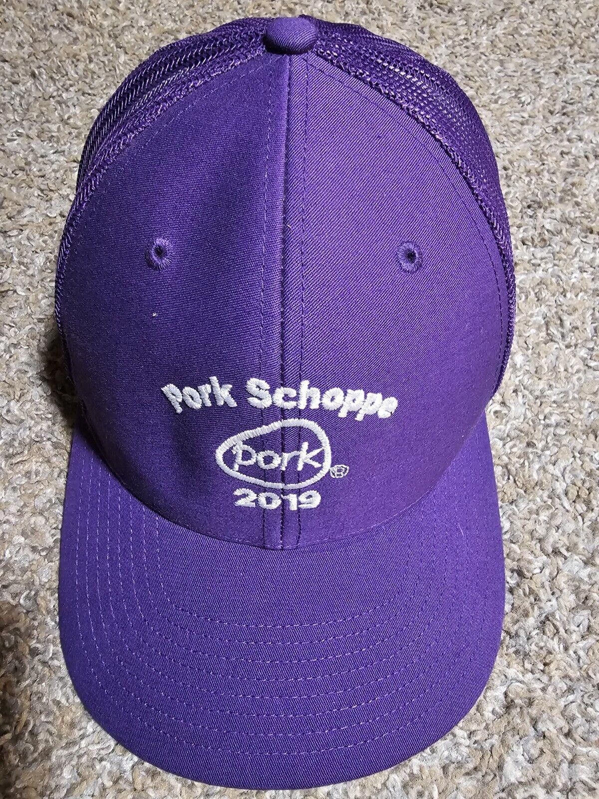 Designer Pork Schoppe 2019 Baseball Cap Hat WI State Fair Purple Size ONE SIZE - 2 Thumbnail