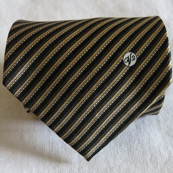 Versace Versace Handmade Classic V2 Stripe Silk Neck Tie Size ONE SIZE - 1 Thumbnail