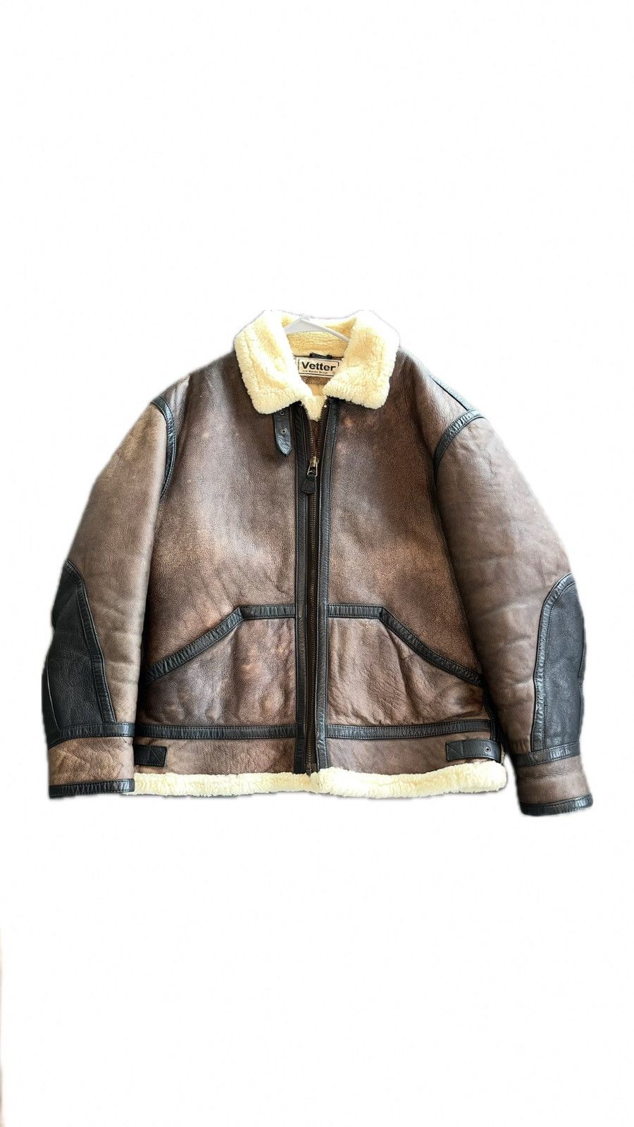 image of Vintage 70’S Bomber Jacket in Brown Leather, Men's (Size Large)