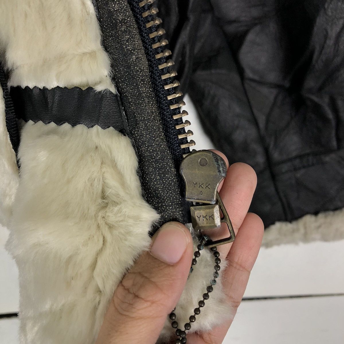 Japanese Brand 🔥Vtg Genuine Leather Jacket Suntory Coffee Boss Shearling Size US L / EU 52-54 / 3 - 17 Thumbnail