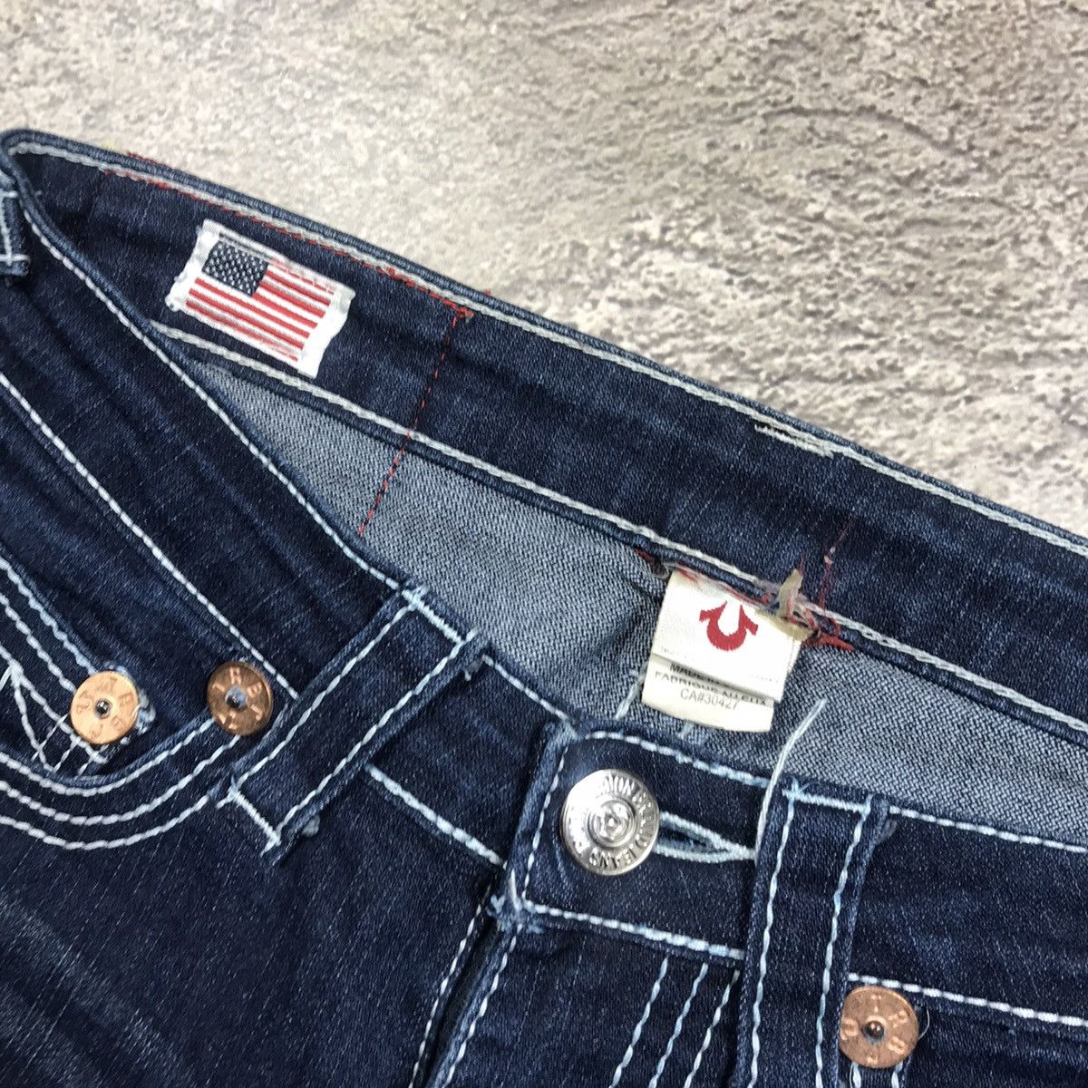 Vintage Vintage 90s True Religion Distressed Flared Jeans Y2K 26 Size 26" / US 2 / IT 38 - 7 Thumbnail