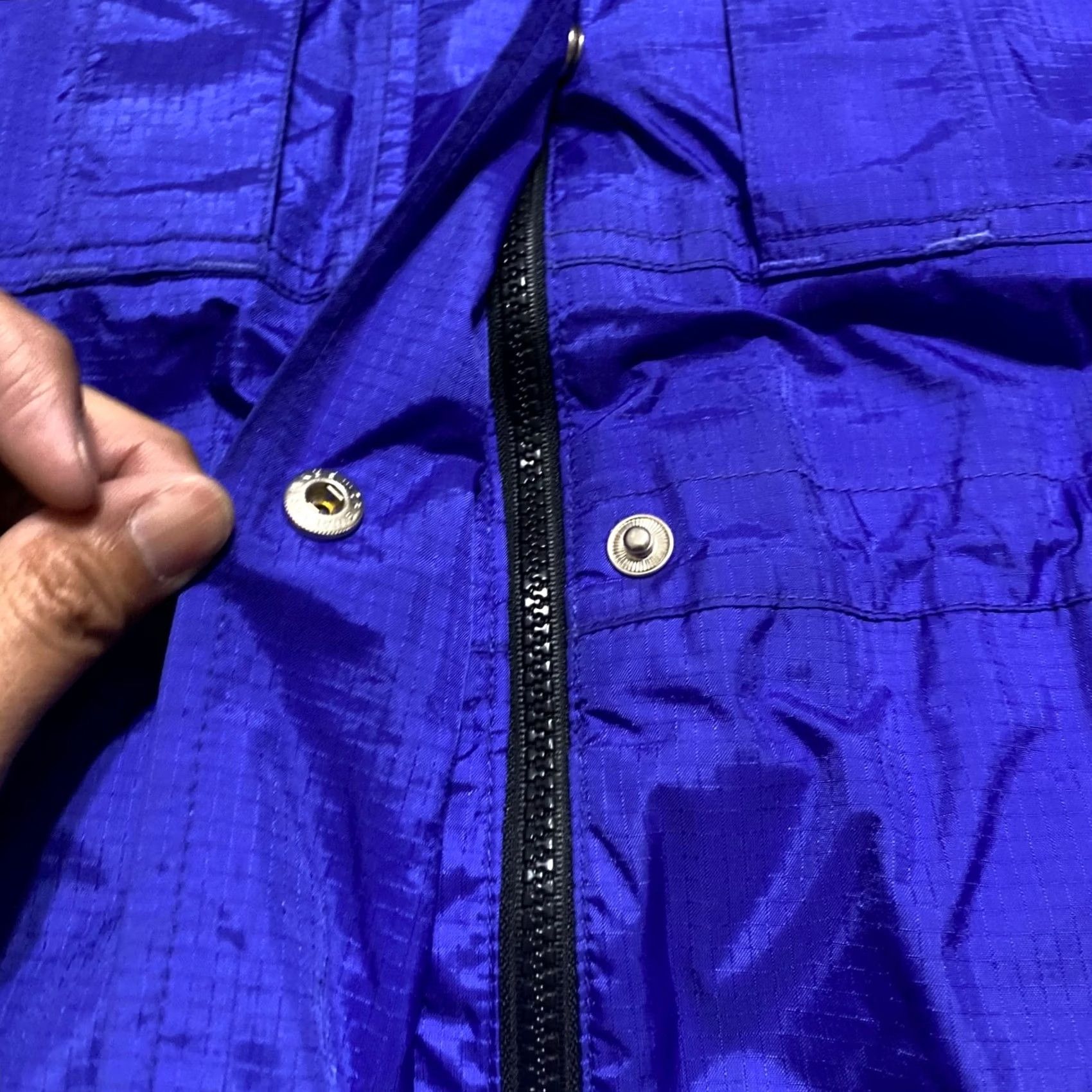 Vintage REI Jacket Women Medium Blue Goretex Hooded Full Zip Vented Outdoor Athletic Parka Size M / US 6-8 / IT 42-44 - 7 Thumbnail