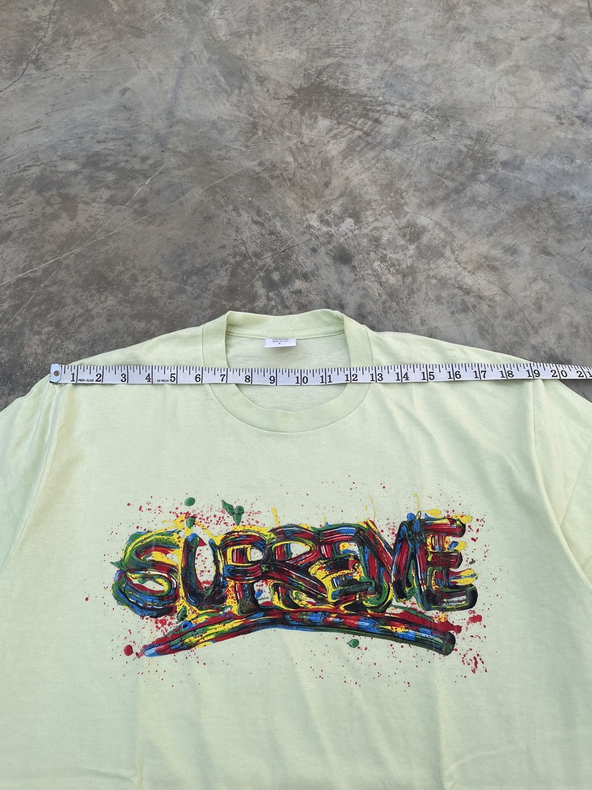 Designer × Supreme SS20 SUPREME Paint Logo Tee - Mint Green Size US L / EU 52-54 / 3 - 6 Thumbnail