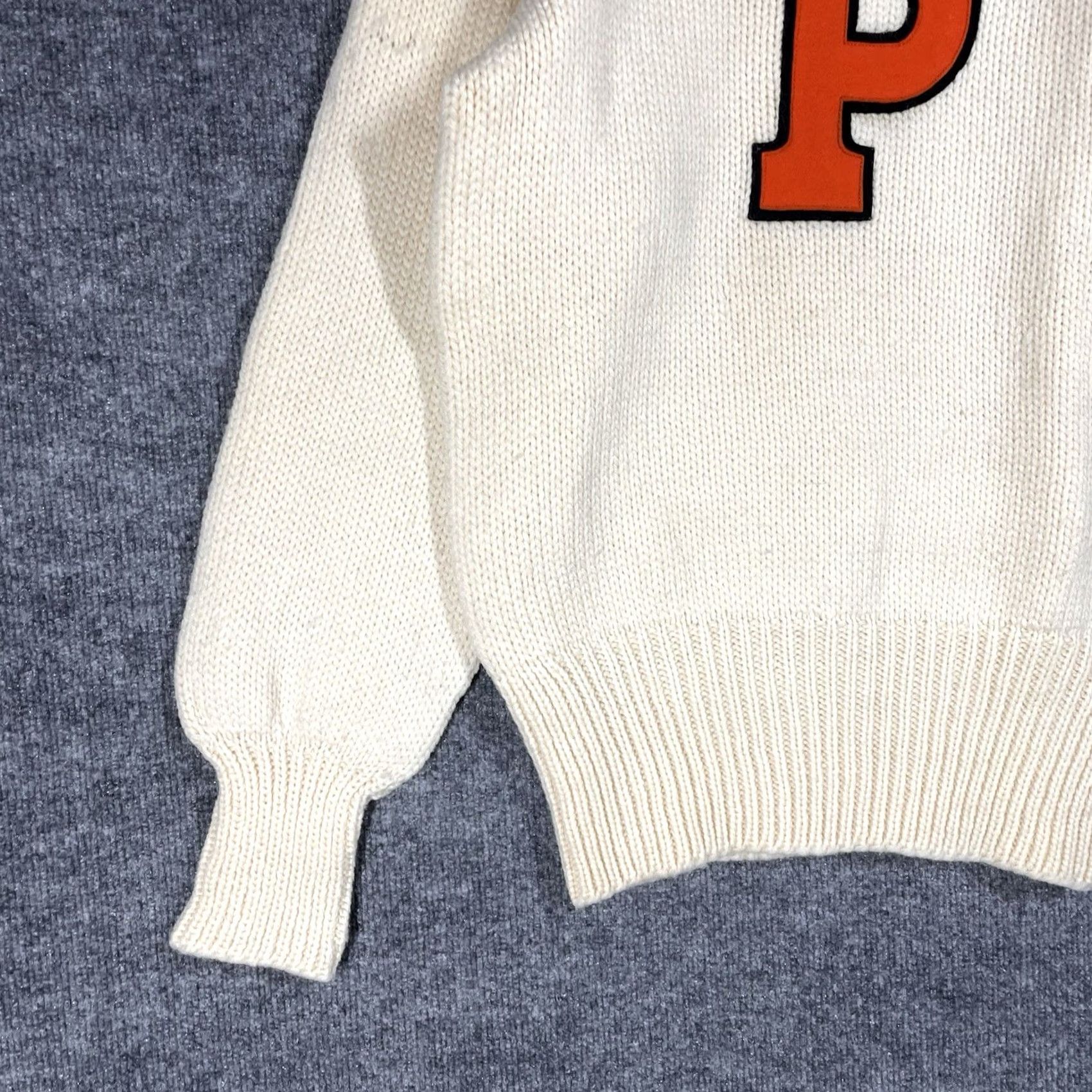 Vintage VINTAGE Princeton University Letterman Sweater Wool 40s Size M Ivory Women's Mens Boys Girls 1940s Decade 1940s Decade Size US M / EU 48-50 / 2 - 3 Thumbnail