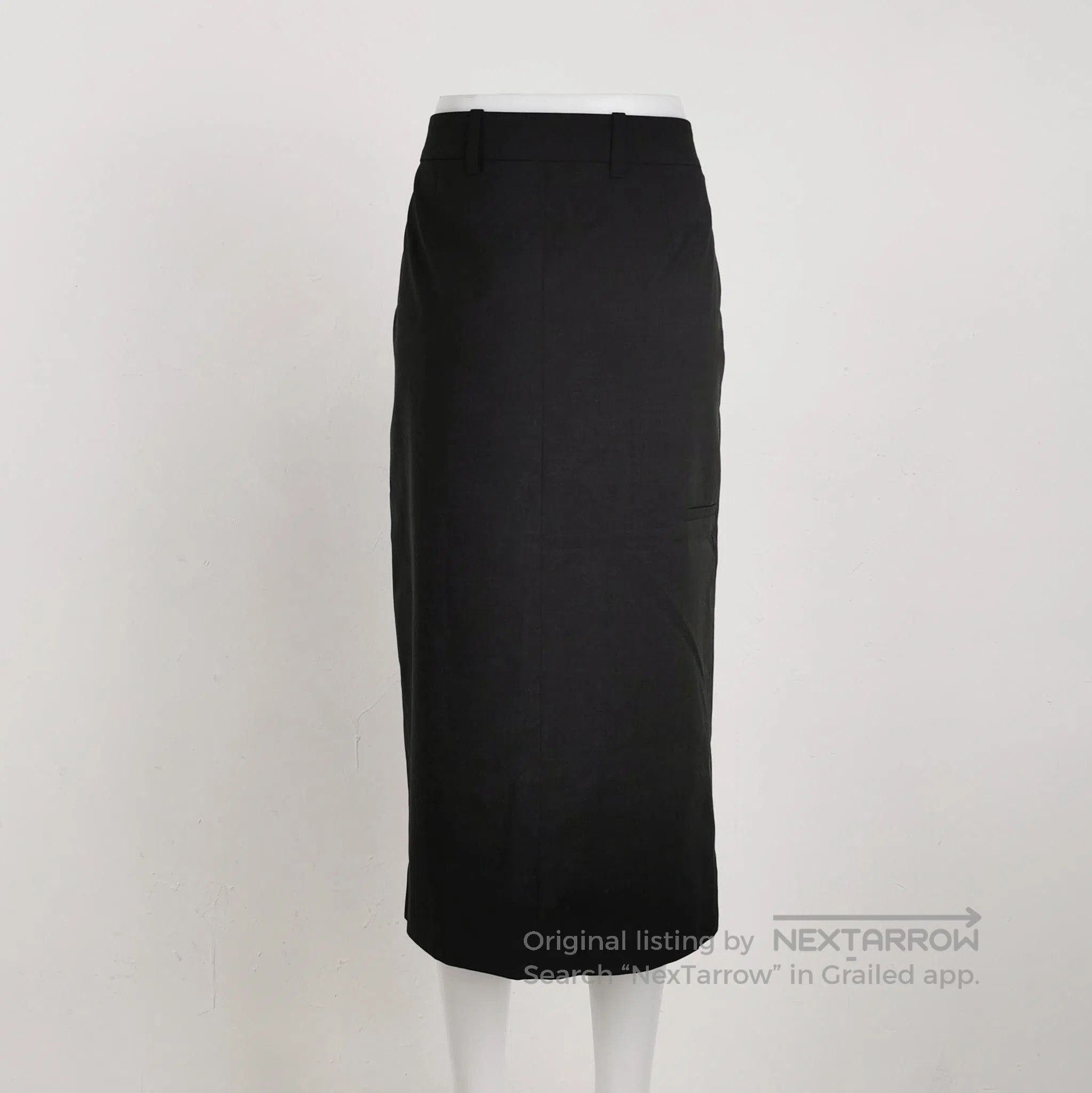 Prada Prada Black Wool Midi Skirt Size 42 . Size 41" - 2 Thumbnail