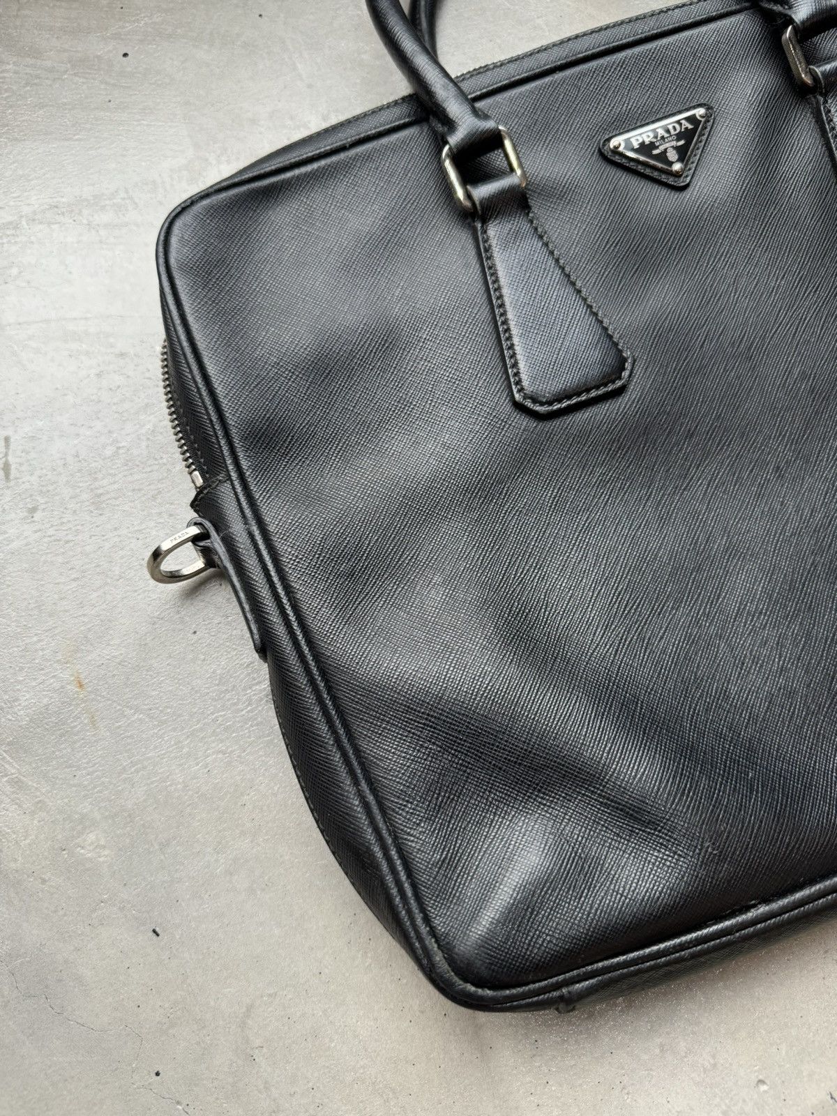 Prada Prada Black Saffiano Business Bag Size ONE SIZE - 6 Thumbnail