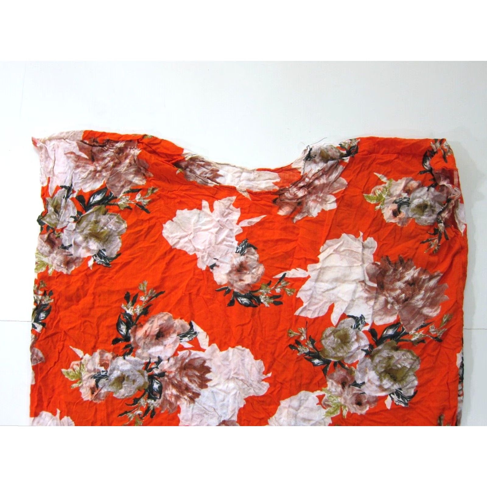 Vintage VINTAGE Kaftan Dress Women OS Maxi Floral Orange Green White Paisley Long Maxi Dress Size ONE SIZE - 3 Thumbnail
