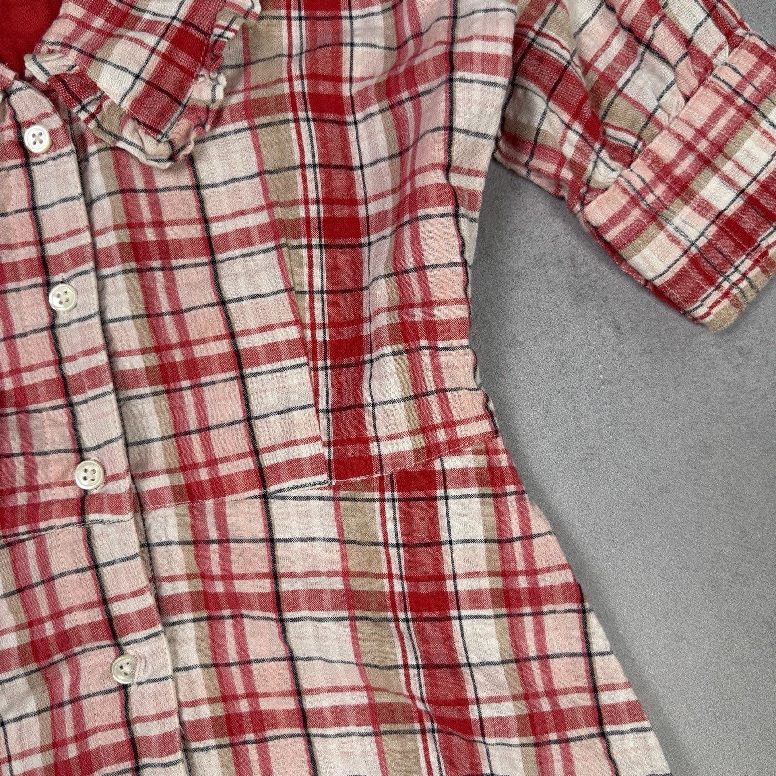 Vintage BRORA 100% Cotton Gingham Lined Chelsea Collar Dress Size 6 Size XS / US 0-2 / IT 36-38 - 7 Thumbnail