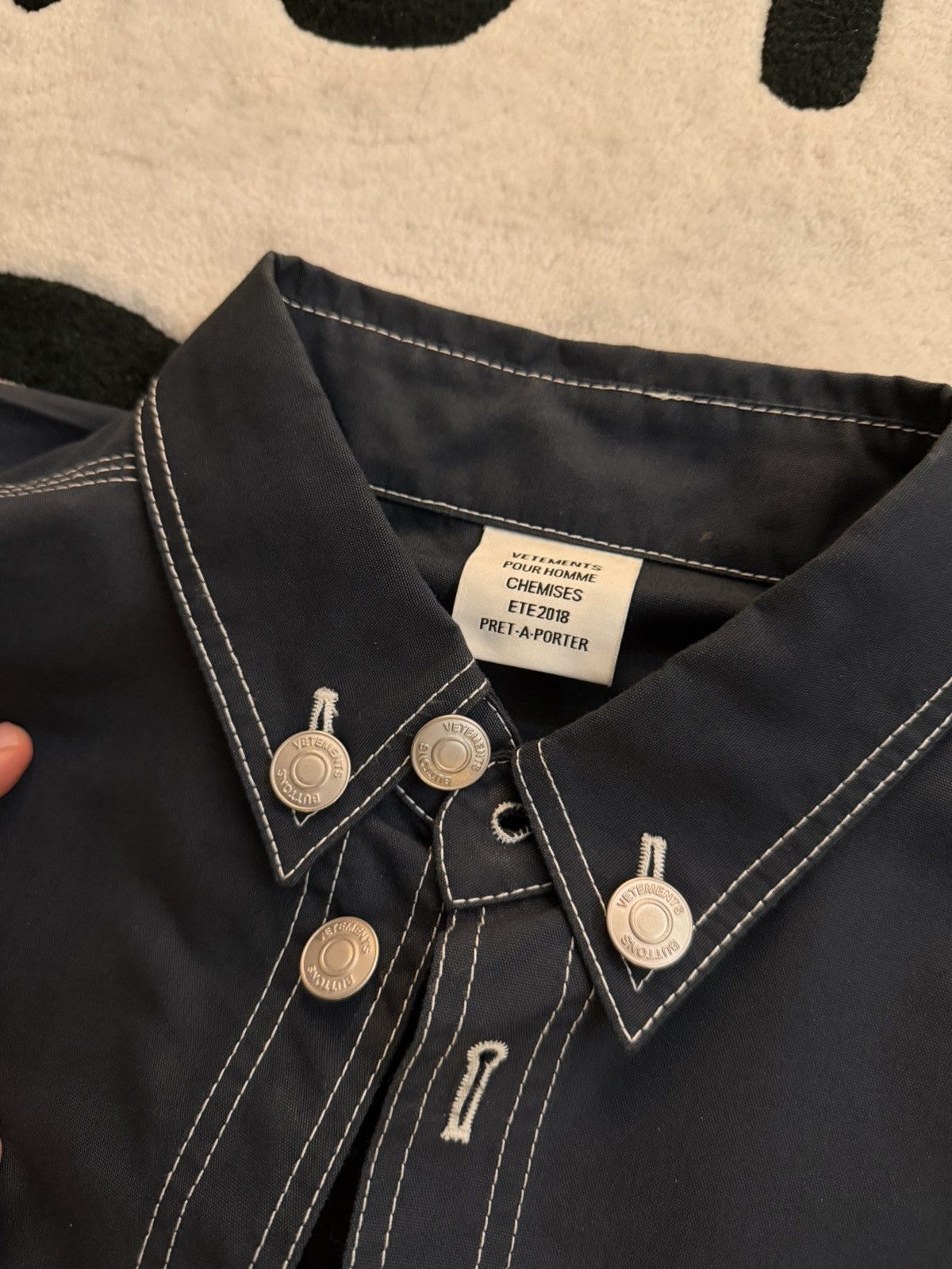 Vetements Vetements Navy Workwear Shirt（Rare） Size US L / EU 52-54 / 3 - 4 Thumbnail