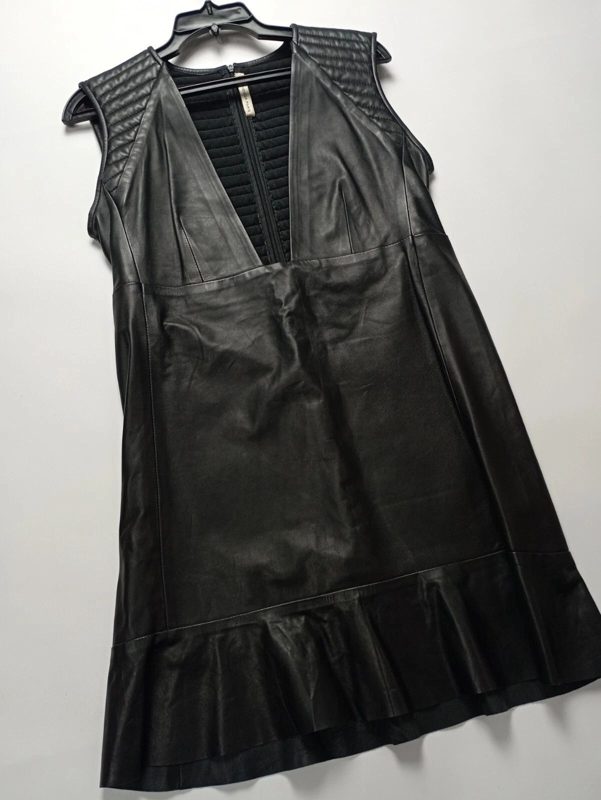 Balenciaga Balenciaga Paris Rare Women’s Leather Midi Dress Black Size S / US 4 / IT 40 - 9 Thumbnail