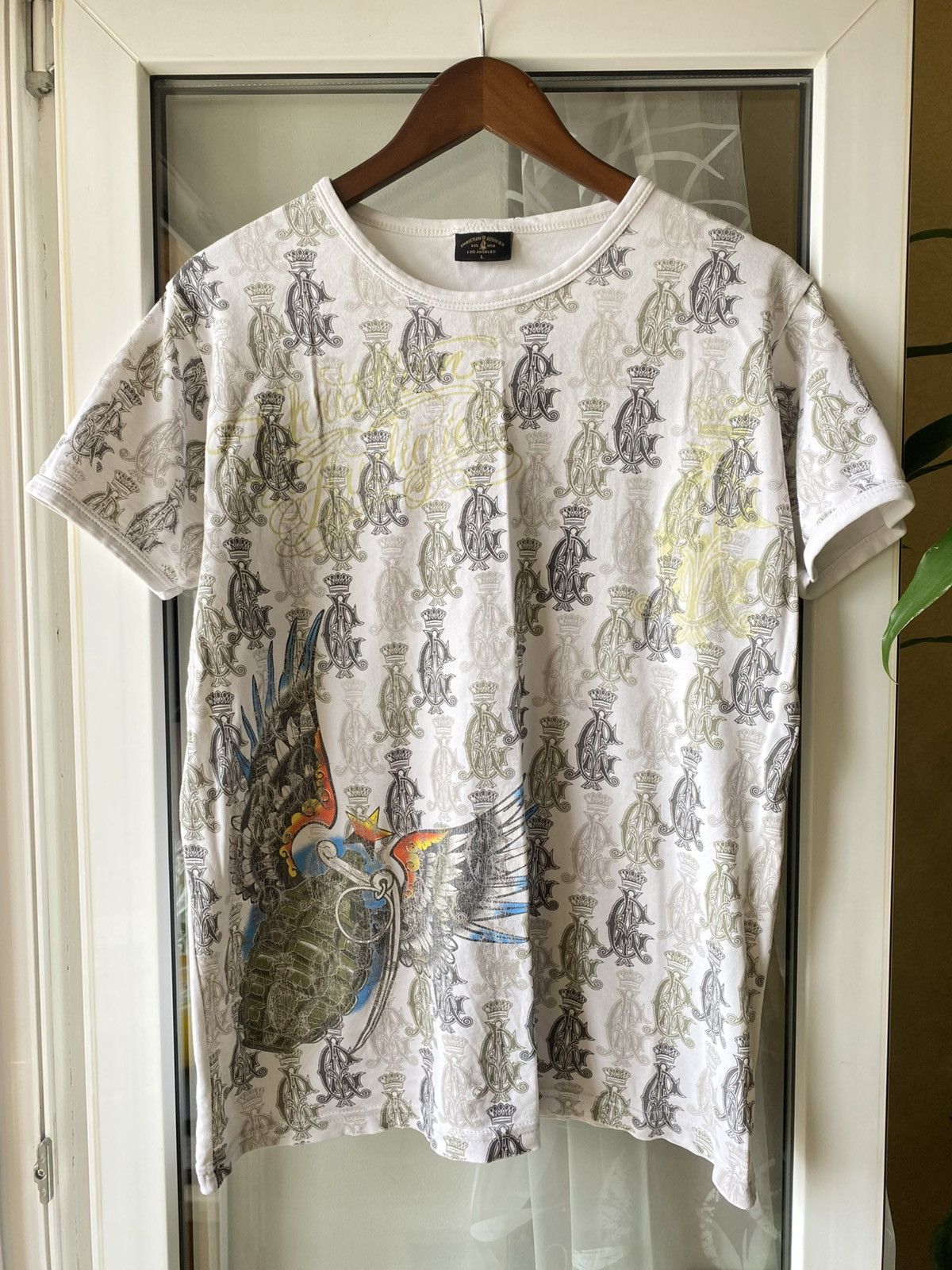 Christian Audigier Christian Audigier Vintage Grenade Wings Tee AOP Ed Hardy Size US L / EU 52-54 / 3 - 1 Thumbnail