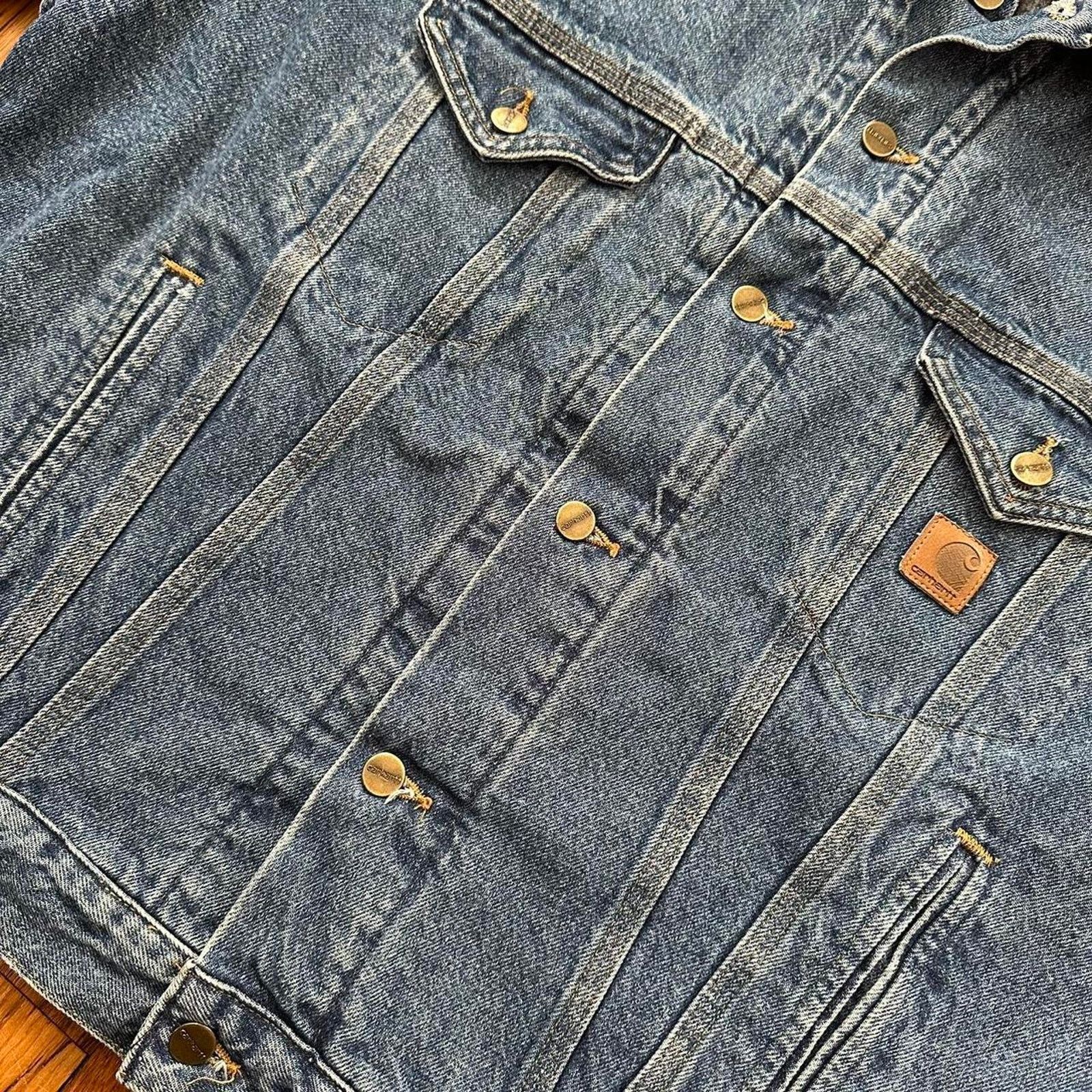 Carhartt Vintage 1997 Carhartt JB0998 Denim Jacket Blanket Lined XL Size US XL / EU 56 / 4 - 7 Thumbnail